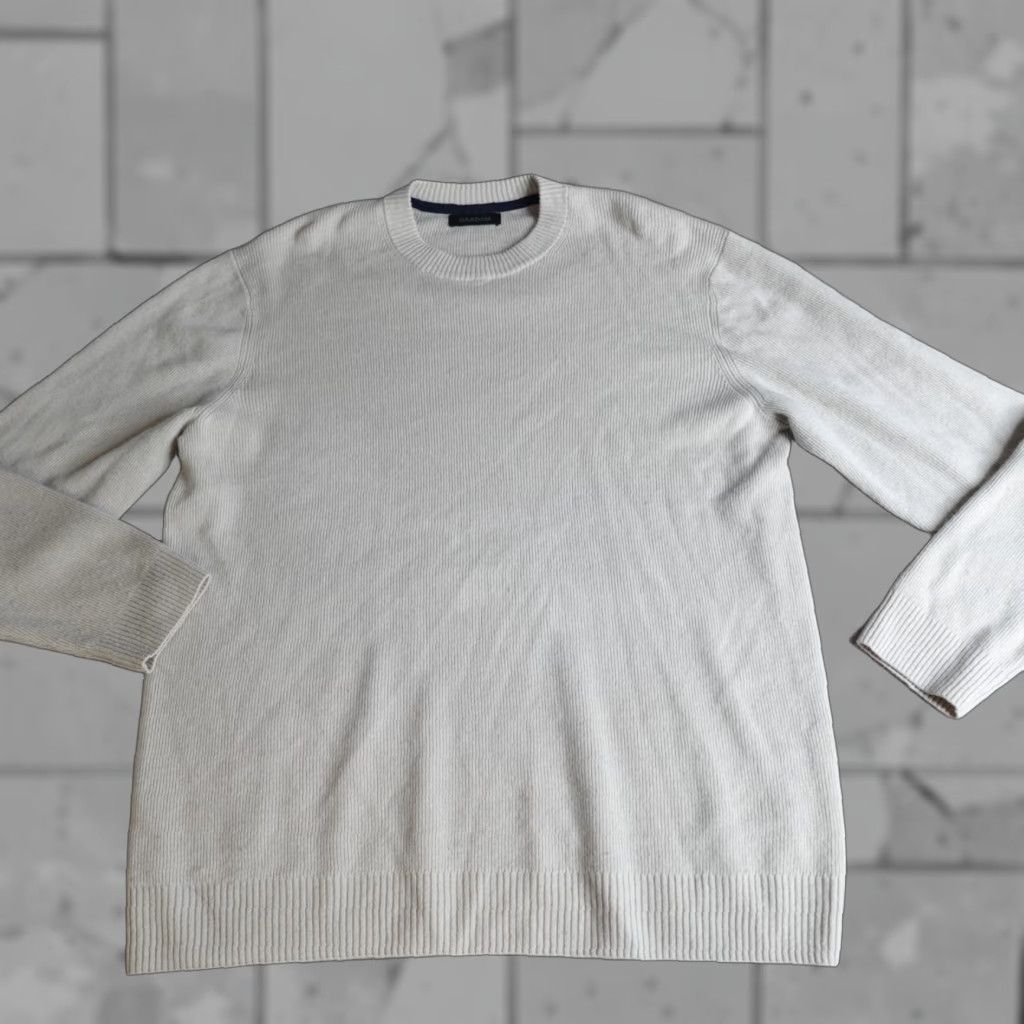 NAADAM Nadaam Mens Sweater XL Beige Wool Cashmere Solid Pullover Crew Neck Long Sleeve Vintage? No. Size US XL / EU 56 / 4 - 1 Thumbnail