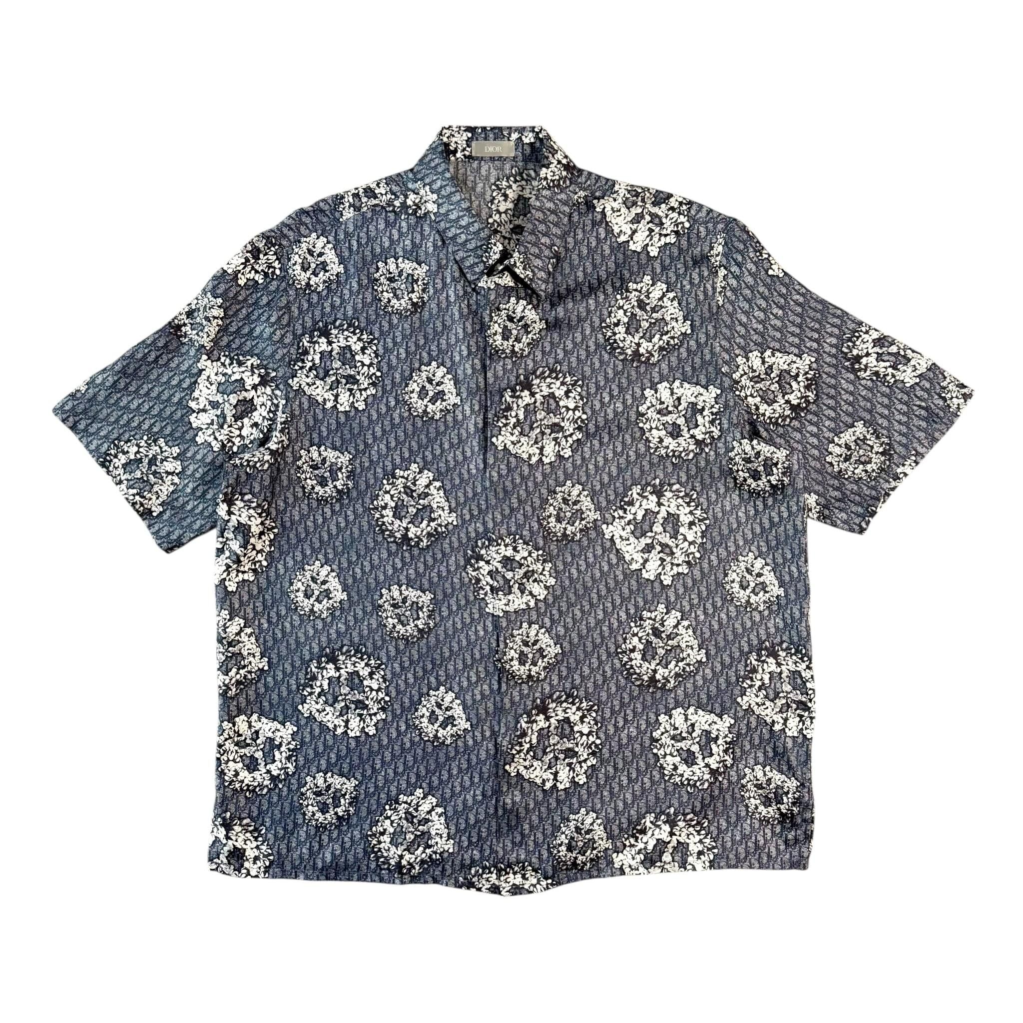 Dior Dior x Denim Tears Silk Button Up Shirt Blue Size US XS / EU 42 / 0 - 1 Thumbnail