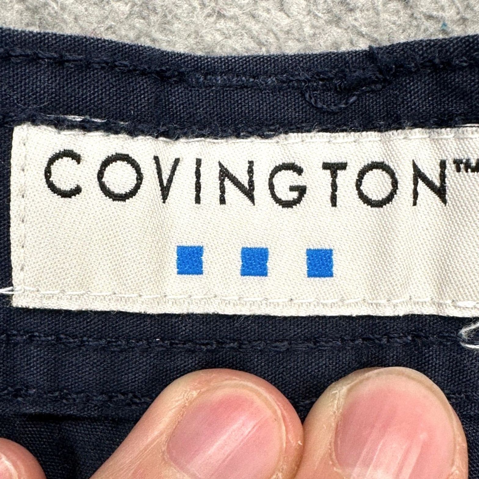 Vintage VINTAGE Covington Men Cargo Shorts 40 Navy Blue Flat Front Stretch Waist Nylon Blend NEW Size US 40 / EU 56 - 3 Thumbnail