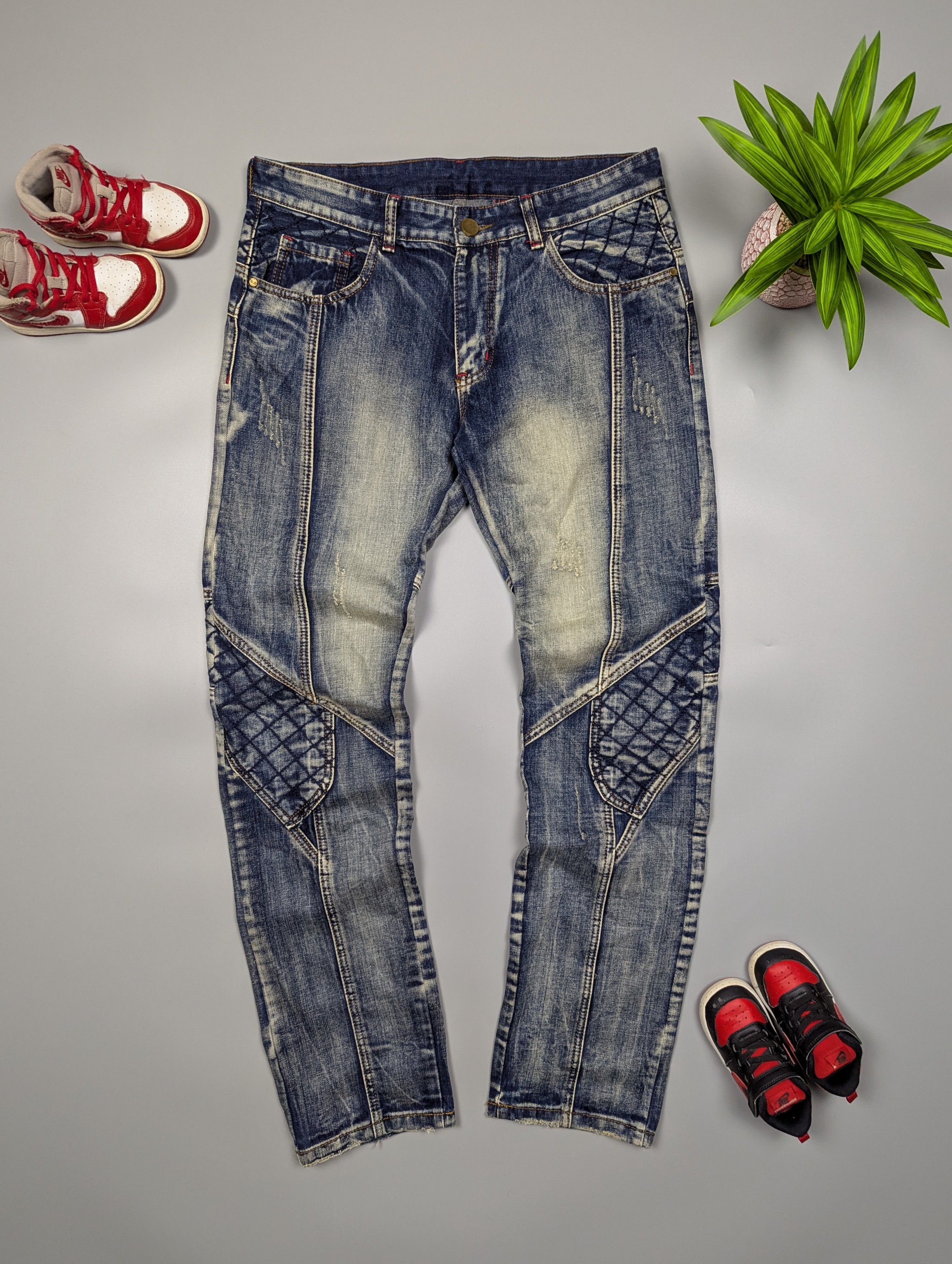 Japanese Brand × Vintage SOSOO Vintage 90s Y2K Distressed Dirty Japanese Brand Jeans Size US 31 - 1 Thumbnail