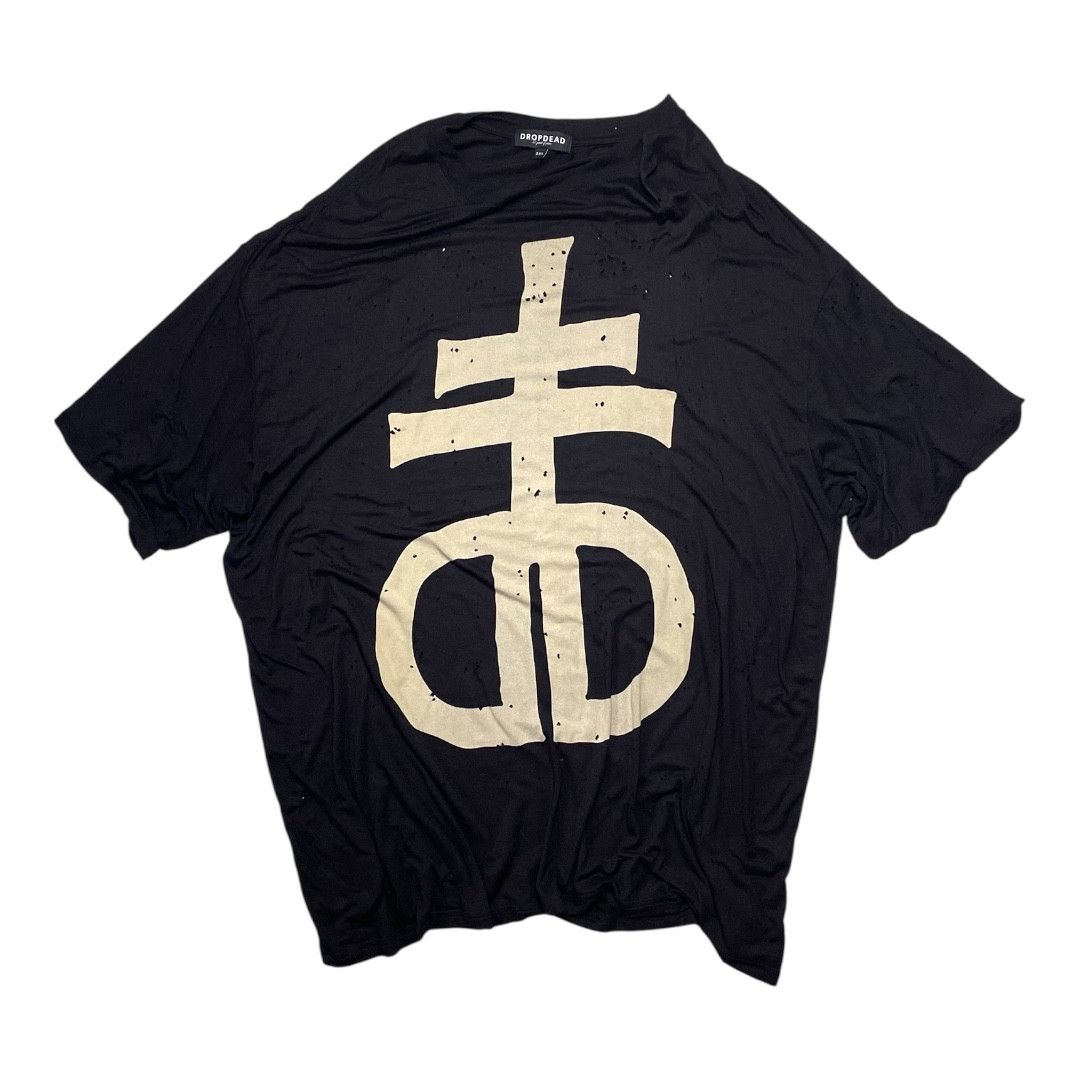 Drop Dead Drop Dead Logo Tee 3XL | Distressed Goth Punk Band Shirt Size US XXL / EU 58 / 5 - 2 Thumbnail