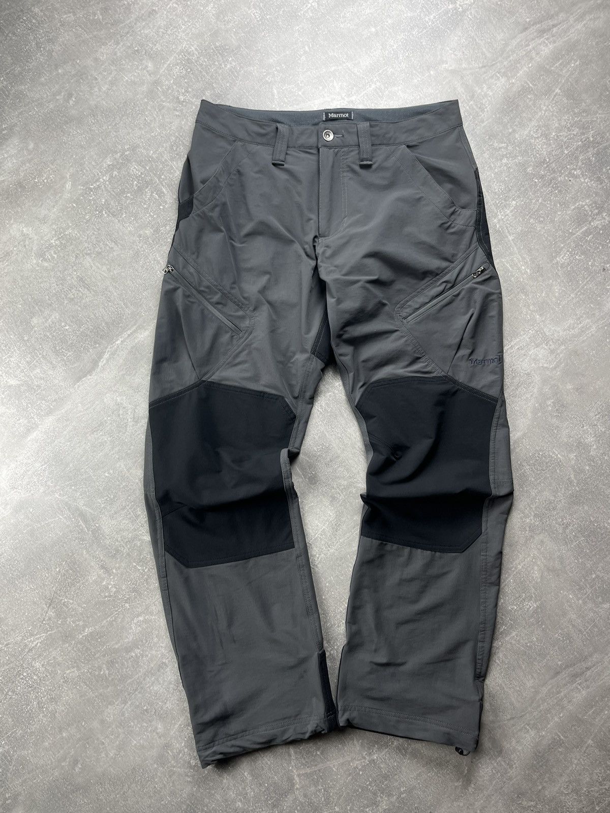Marmot Marmot Technical Hiking Pants Gray Black Panel Size 32 M Size US 32 / EU 48 - 2 Thumbnail