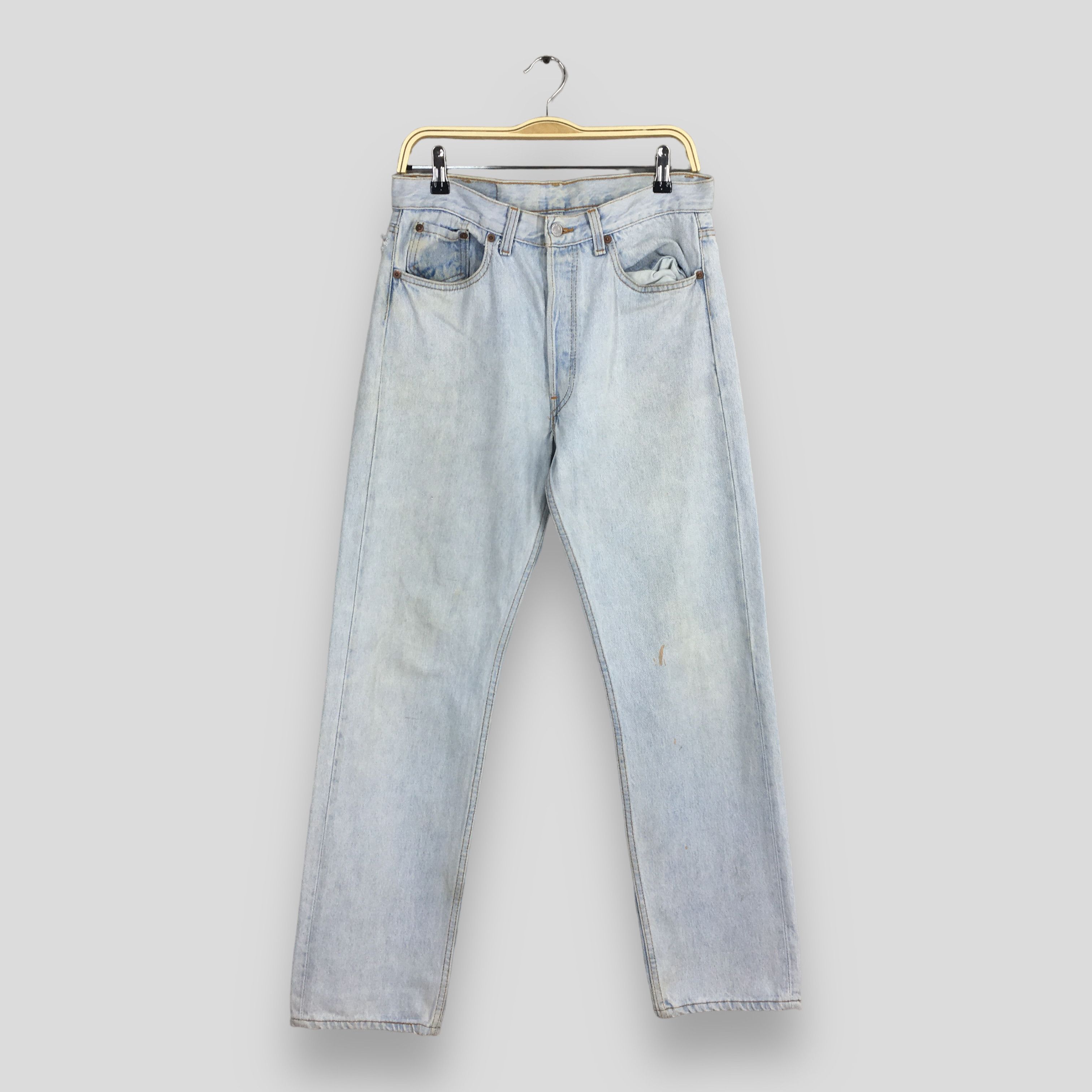image of Size 30X30 Vintage 80's Levi's 501 Faded Blue Jeans, Men's
