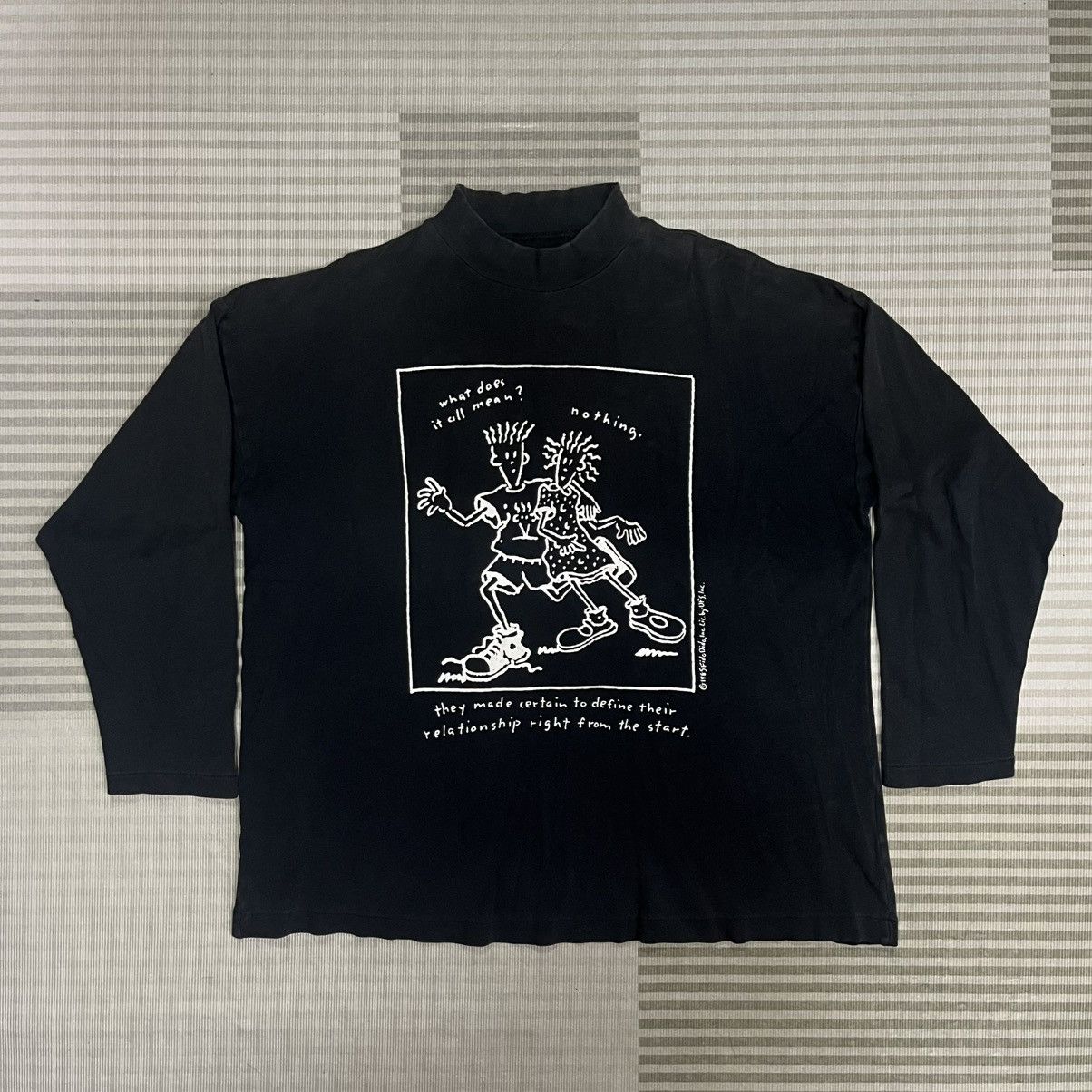 Vintage Vintage 1985 Fido Dido Long Sleeve Turtleneck Shirt Size US L / EU 52-54 / 3 - 1 Thumbnail