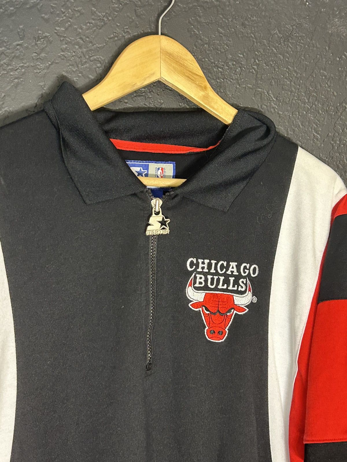 Starter 90s Starters NBA Chicago Bulls Warm Up Shirt Size US L / EU 52-54 / 3 - 2 Thumbnail