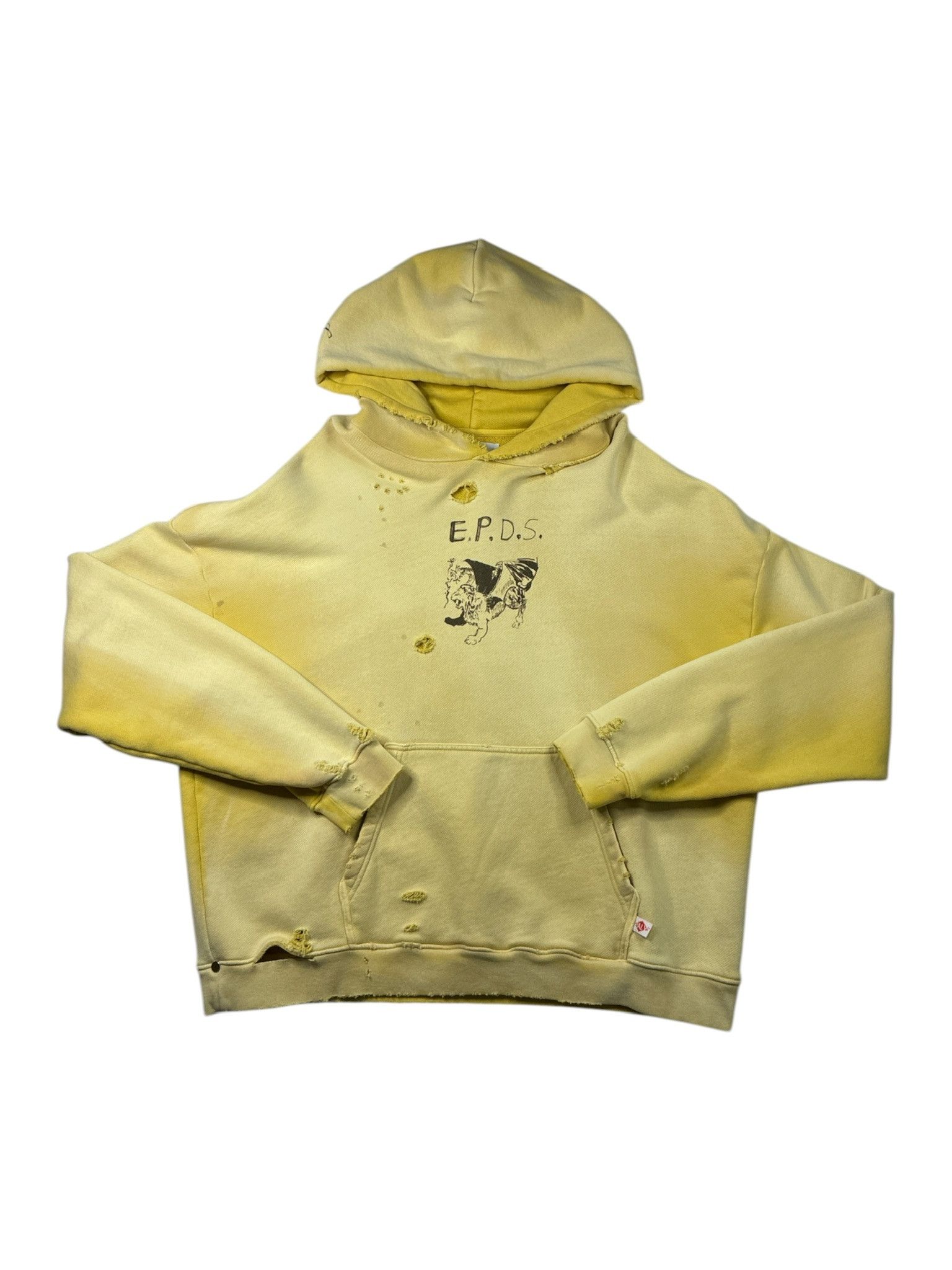 Paly Hollywood PALY: Yellow 'EPDS' Hoodie Size US M / EU 48-50 / 2 - 1 Thumbnail