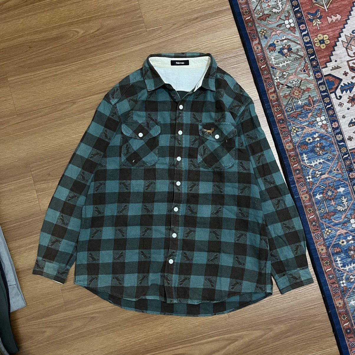 Ne-Net Ne-net by issey miyake flanel shirt Size US L / EU 52-54 / 3 - 1 Thumbnail