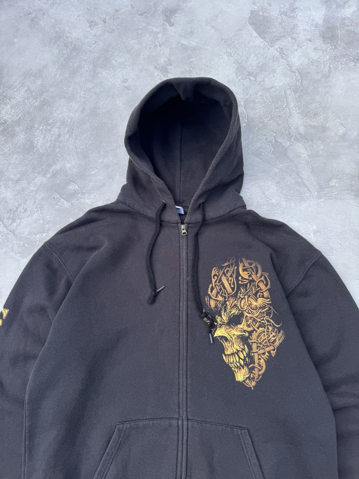 Band Tees Vintage Amon Amarth Fade Baggy Zip Hoodie Size US L / EU 52-54 / 3 - 3 Thumbnail