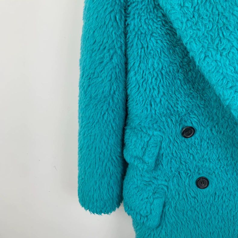 Max Mara Max Mara Teddy Collection Blue Teddy Alpaca Lapel Double B Size M / US 6-8 / IT 42-44 - 4 Thumbnail
