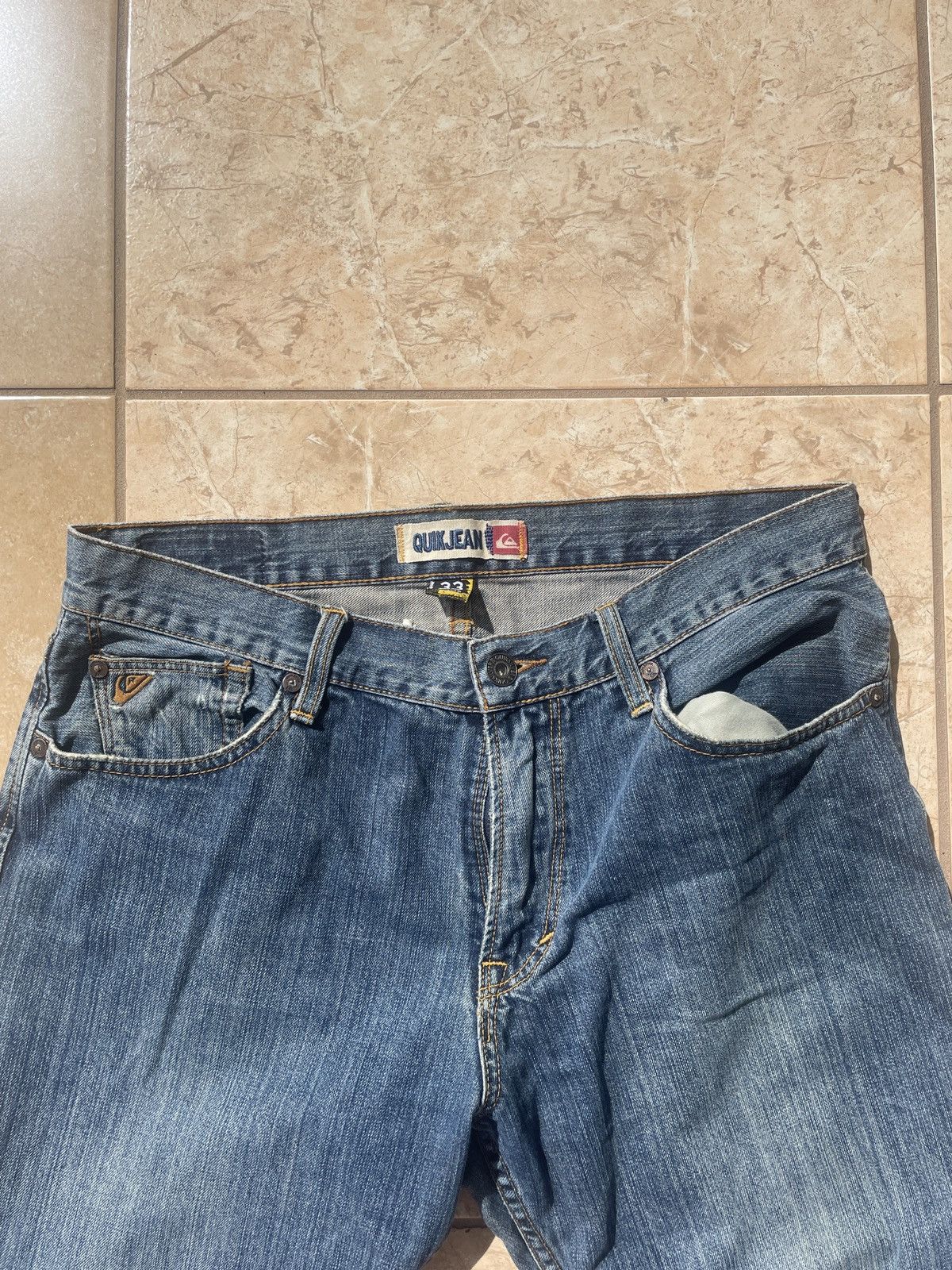Quiksilver *VINTAGE* QUIKSILVER JEANS ~QUIKJEAN LINE~ Size US 33 - 2 Thumbnail