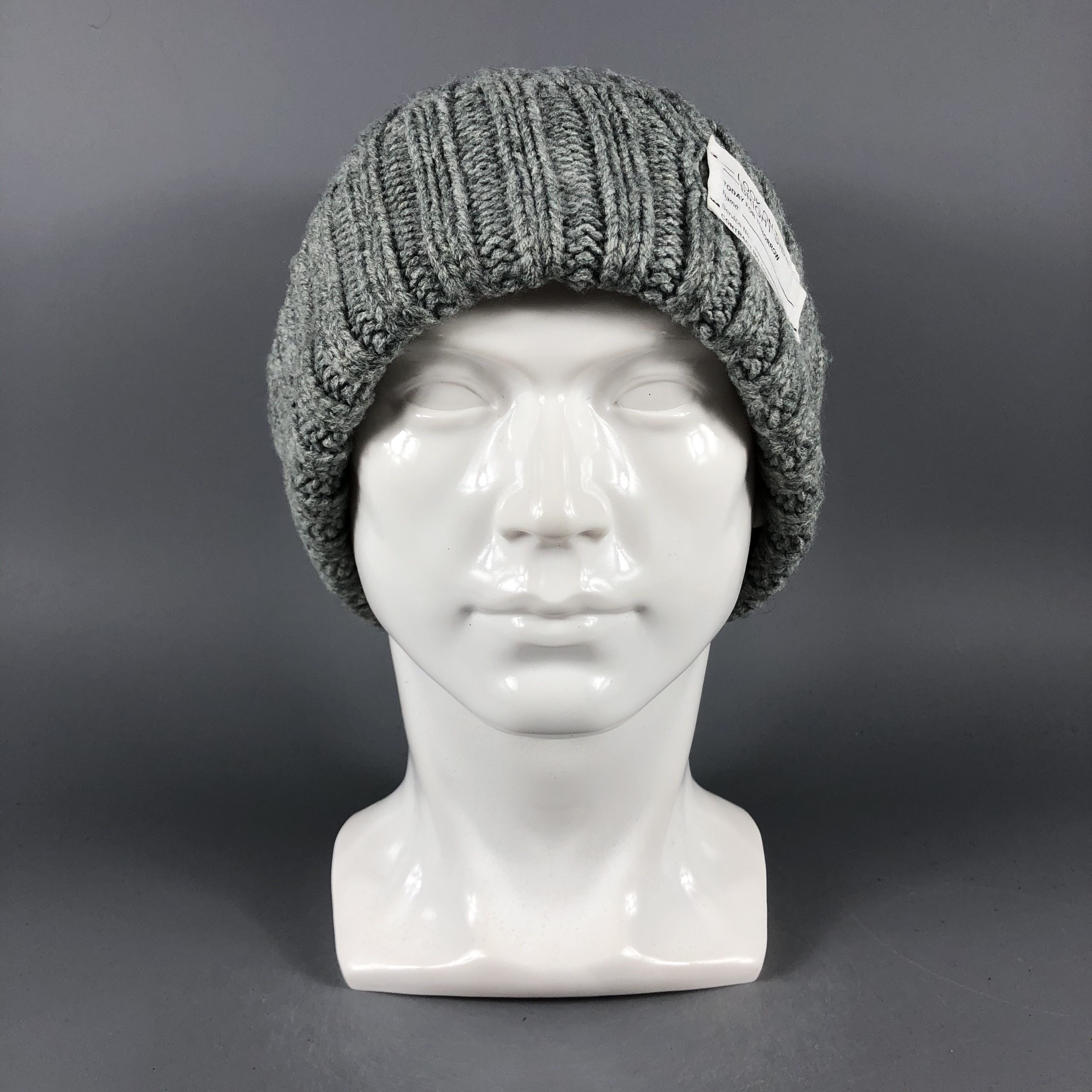 GU × Vintage GU Silver Ribbed Beanie Snow Hat Snow Cap -D830 Size ONE SIZE - 8 Thumbnail