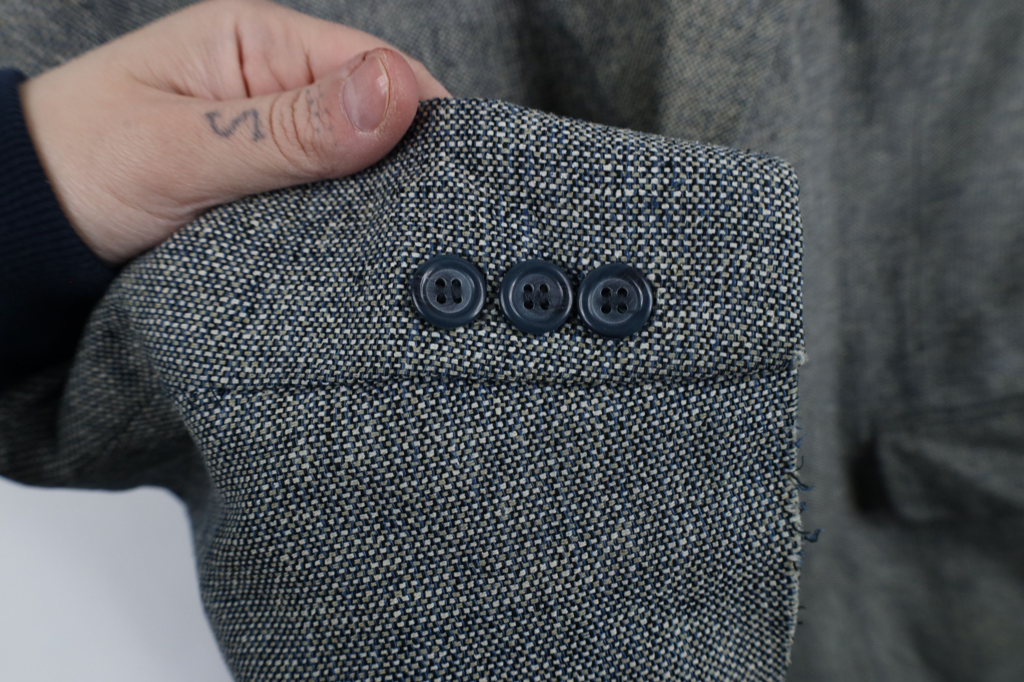 Vintage Vintage 90s Streetwear Silk Tweed Blazer Suit Coat Jacket Size US XL / EU 56 / 4 - 7 Thumbnail
