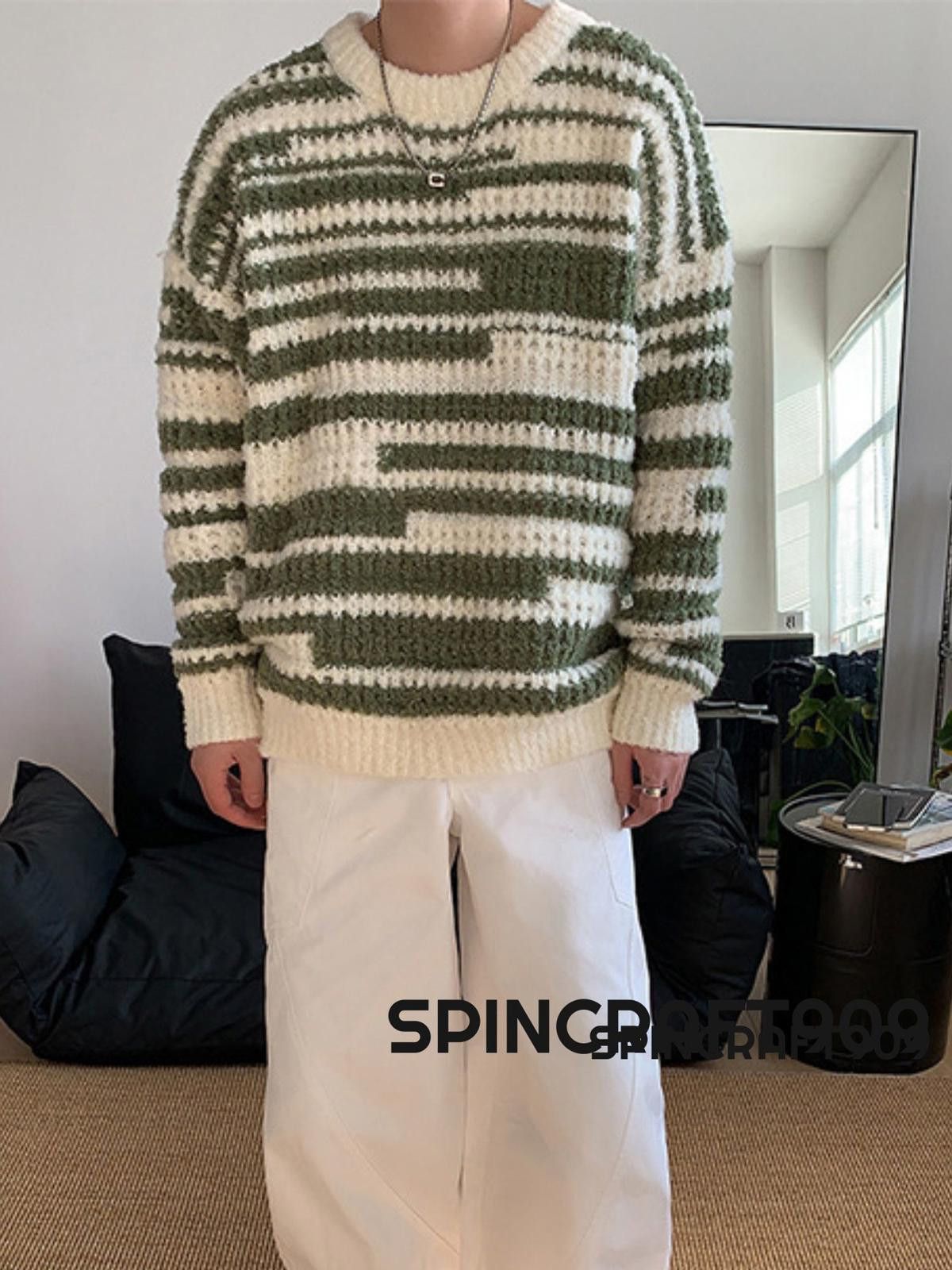 Patterned Graphic Knit Sweater