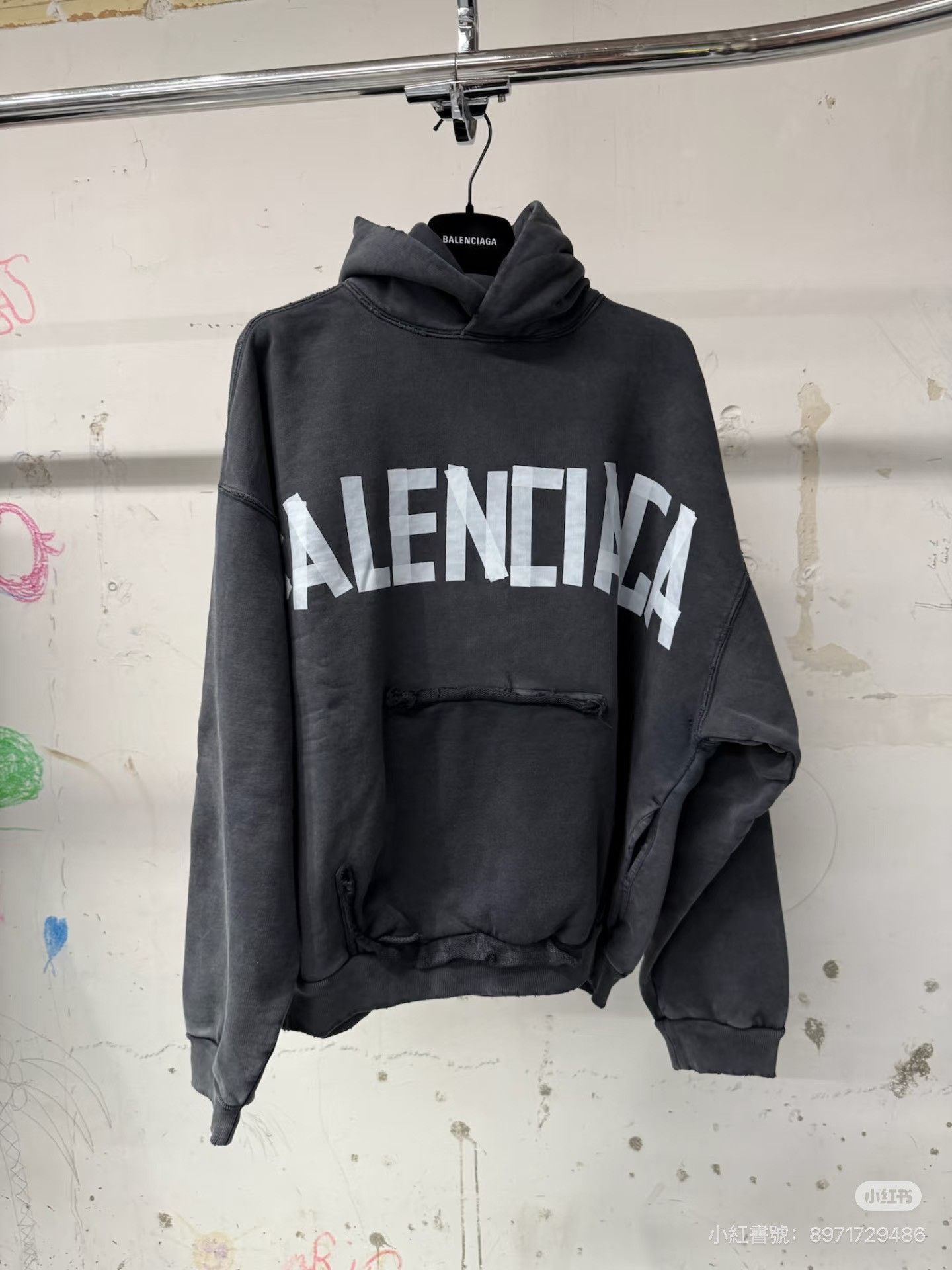Balenciaga Balenciaga Logo Hooded Sweatshirt Size US L / EU 52-54 / 3 - 1 Thumbnail