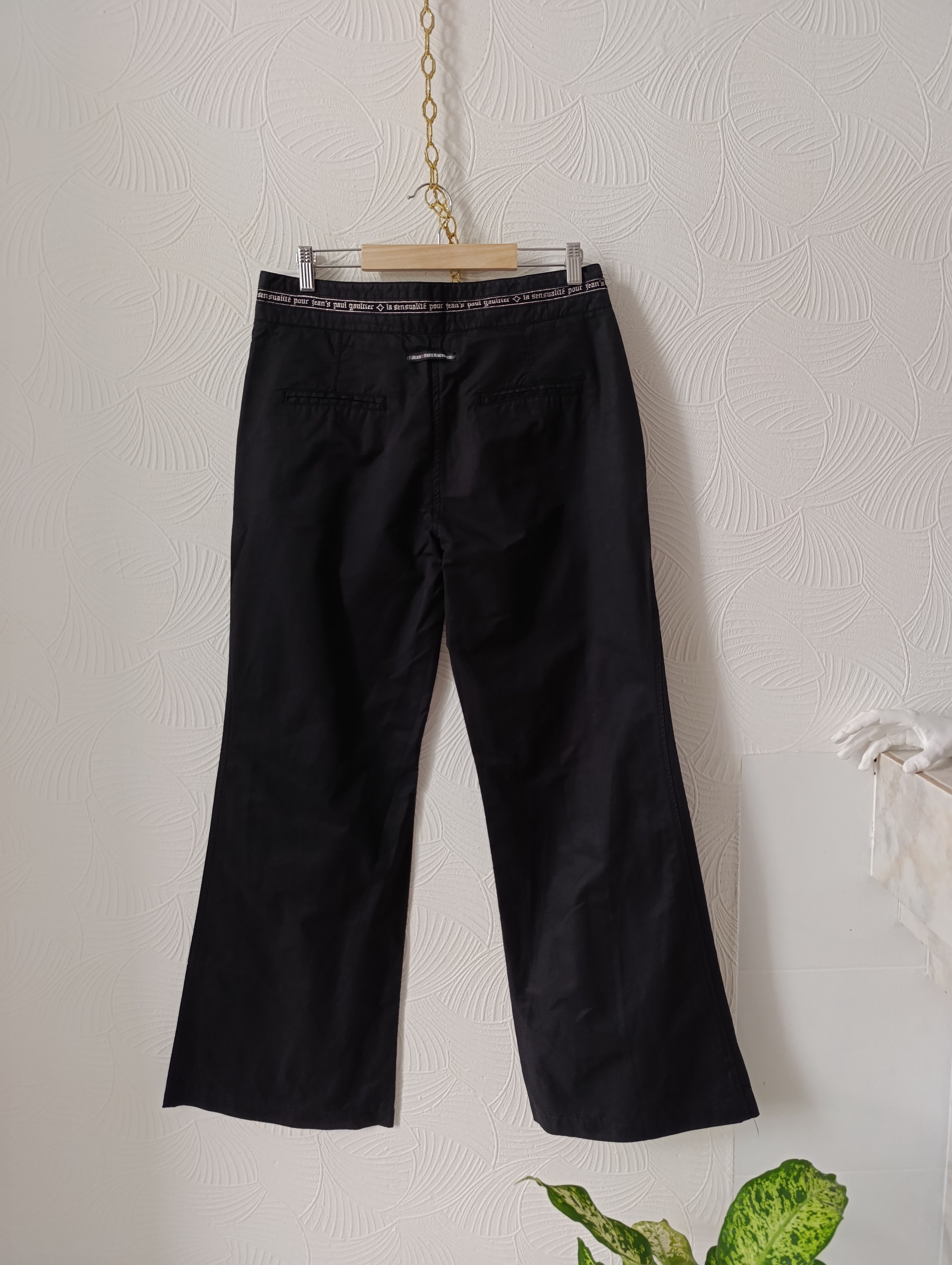 Jean Paul Gaultier JEAN'S PAUL GAULTIER WAIST LOGO TAPING DYED FLARED PANTS Size 30" / US 8 / IT 44 - 10 Thumbnail