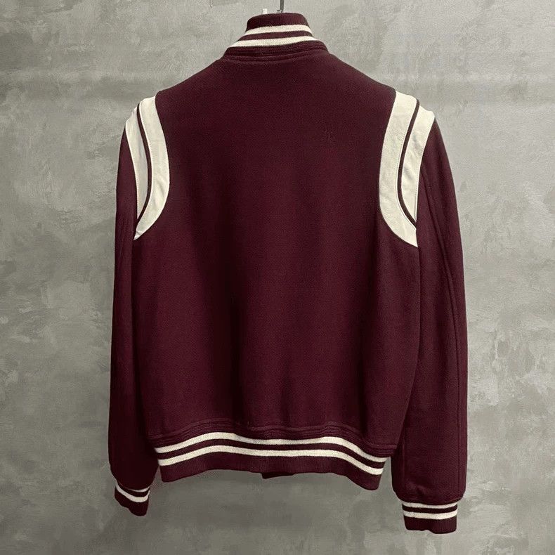 Yves Saint Laurent saint laurentBurgundy patchwork logo Teddy jacket 2503-Next Size US S / EU 44-46 / 1 - 2 Thumbnail