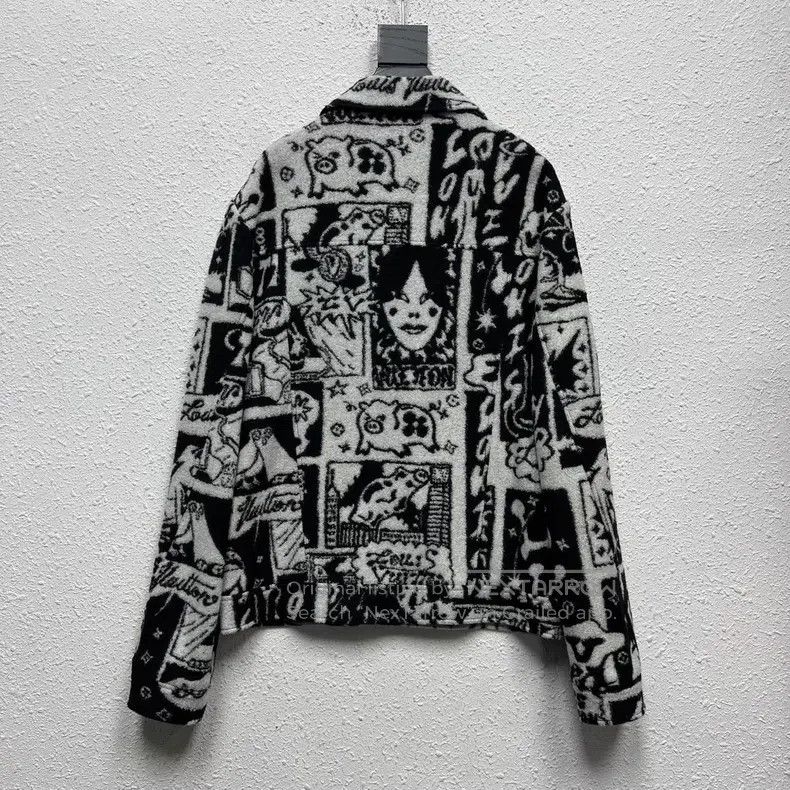 Louis Vuitton Louis Vuitton Caricature printed suede jacket Size US XXL / EU 58 / 5 - 2 Thumbnail