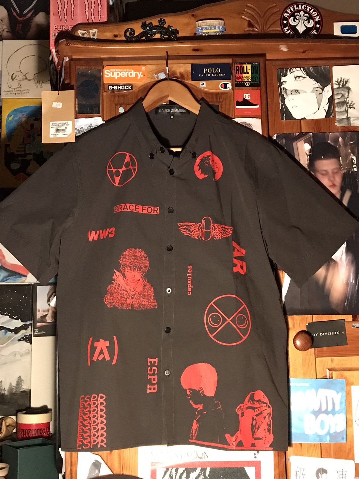 Rough Simmons Akira/K-onsumed! Button up bike shirt