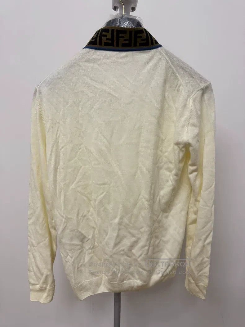 Fendi Fendi Collar Monogrammed Double F Knit Top Size US M / EU 48-50 / 2 - 2 Thumbnail
