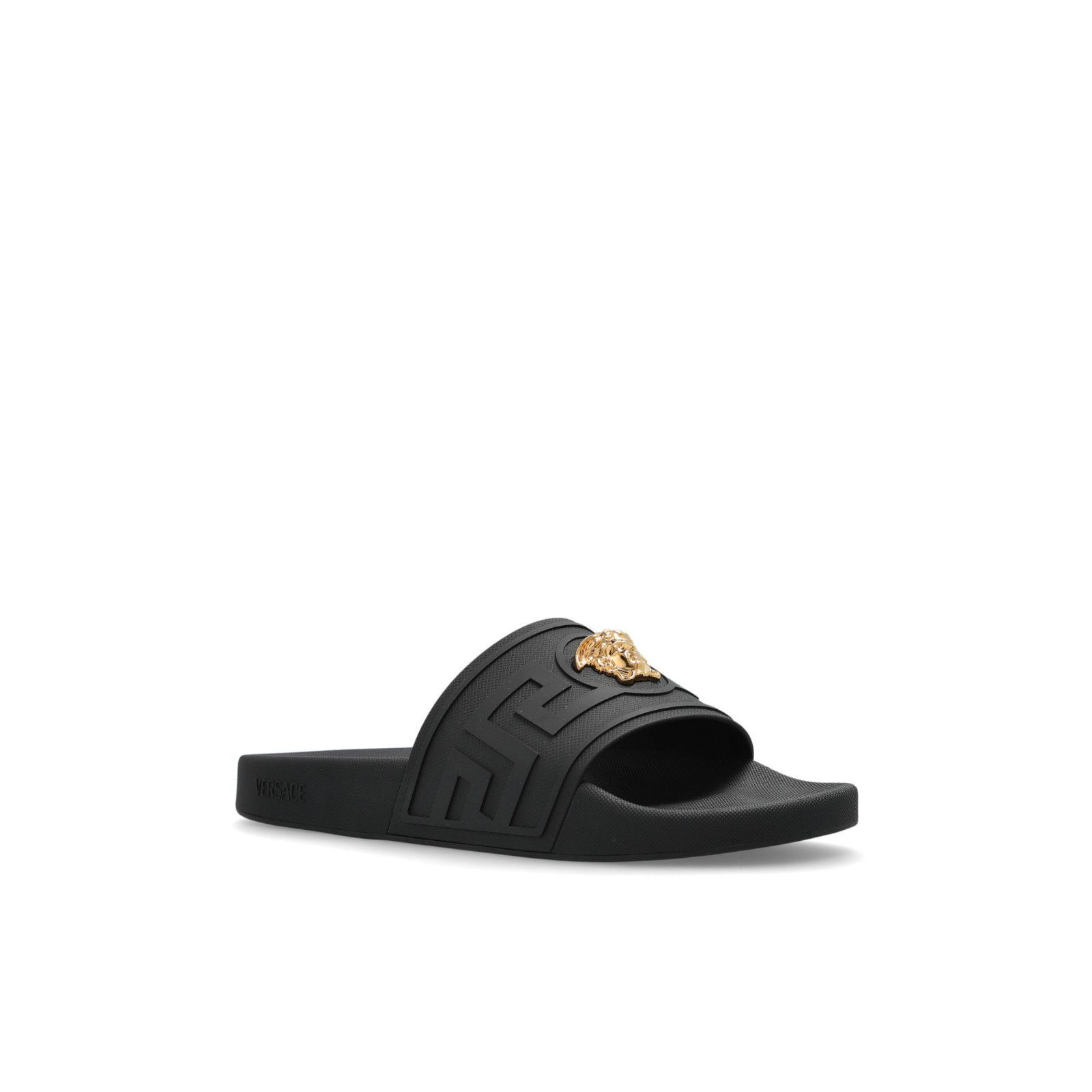 Versace VERSACE Black Rubber Flip-Flops New And Authentic (Men's siz Size US 12 / EU 45 - 2 Thumbnail