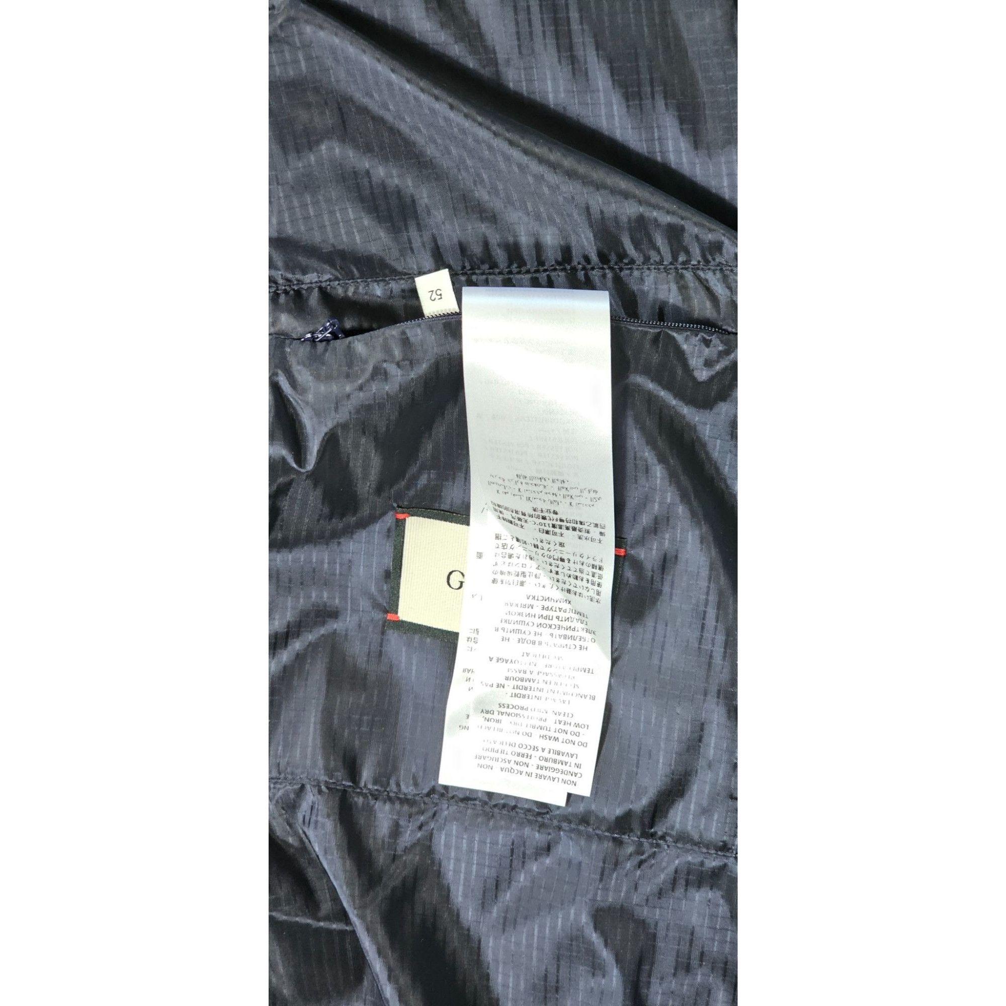 Gucci Quilted Jacket Navy Blue Red Chevron Stripes Size US L / EU 52-54 / 3 - 8 Thumbnail