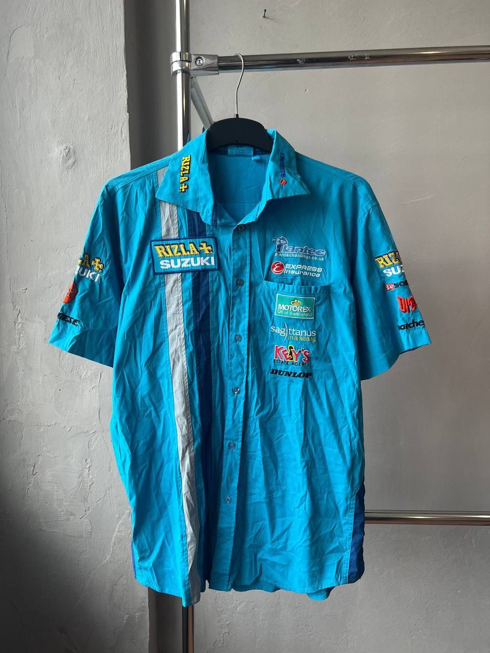 ICON Motorsports SUZUKI RIZLA+ RARE COTTON MOTO RACING BUTTON JERSEY SHIRT XL Size US XL / EU 56 / 4 - 2 Thumbnail