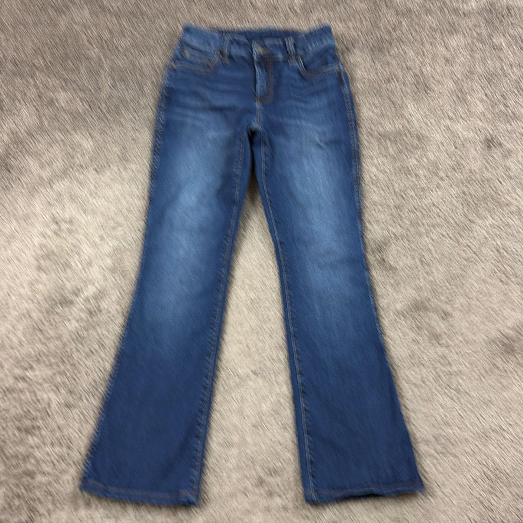 Vintage KUT Jeans Womens Bootcut High Rise Dark Wash Denim Stretch 4 Natalie AB 25x30 Size 27" / US 4 / IT 40 - 2 Thumbnail