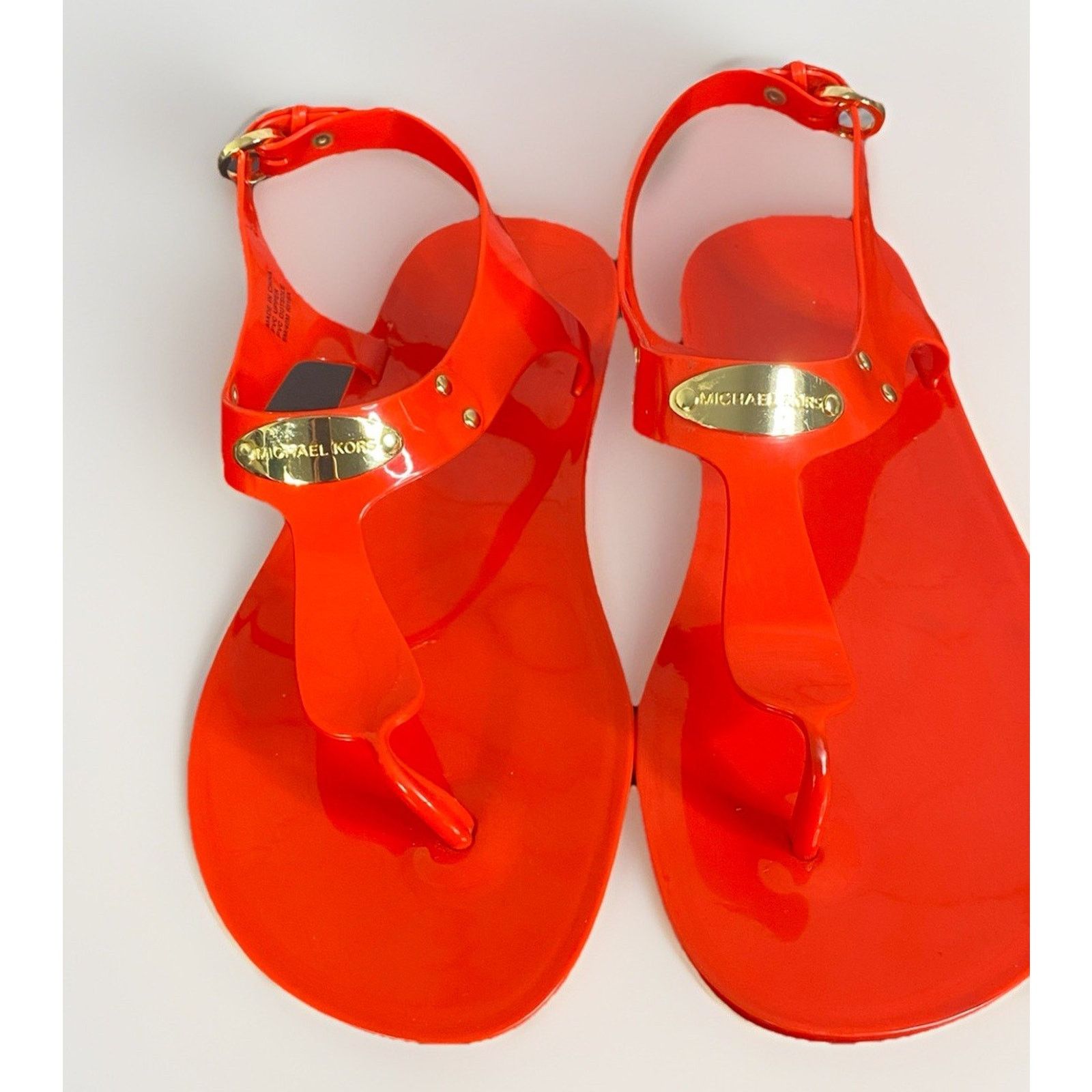 Michael Kors Sz 9 Michael Kors Coral Reef Pink Jelly Gold Plate Sandals Size US 9 / IT 39 - 6 Thumbnail