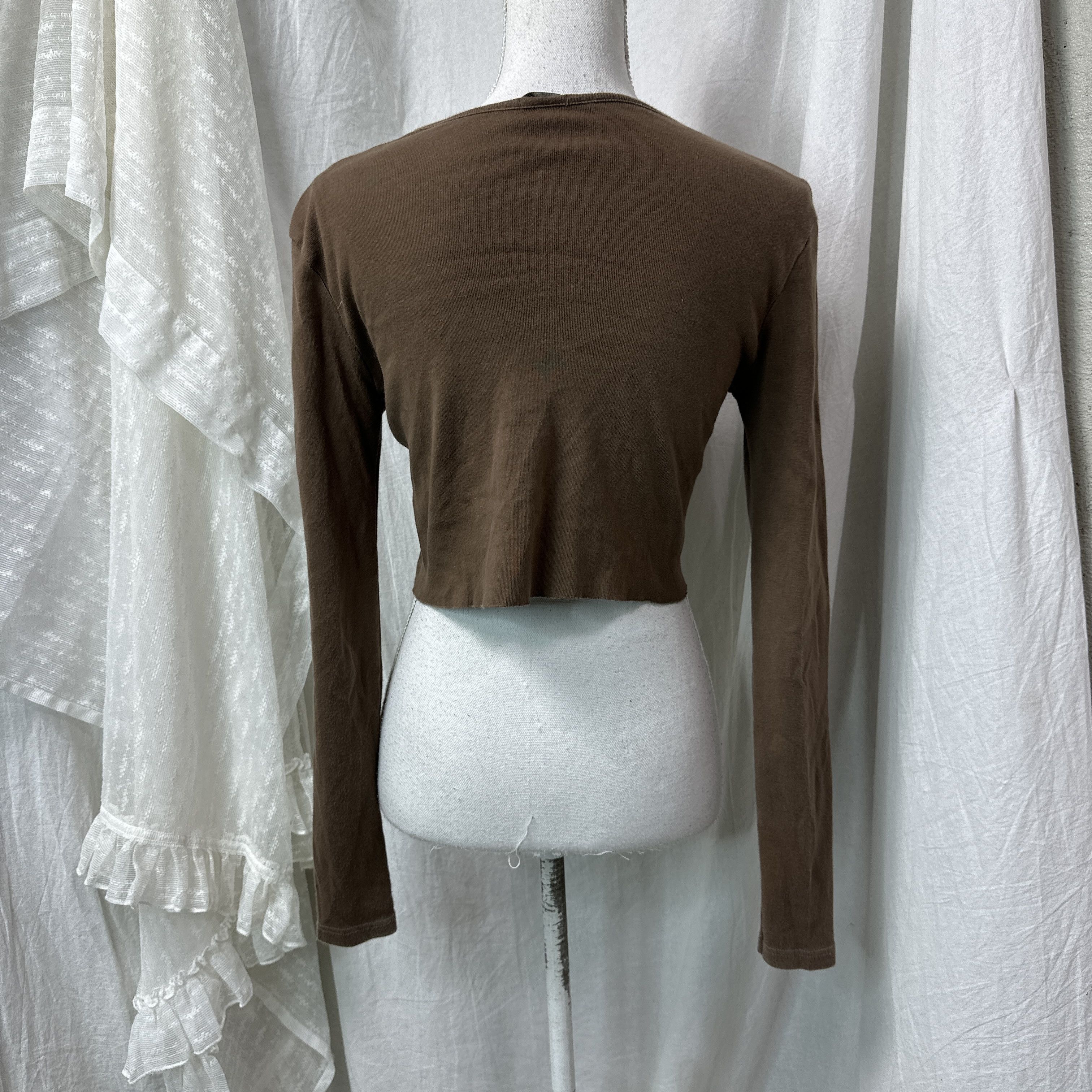 Vintage Vintage Buttoned Cropped Brandy Melville Cardigan Y2K Size S / US 4 / IT 40 - 3 Thumbnail