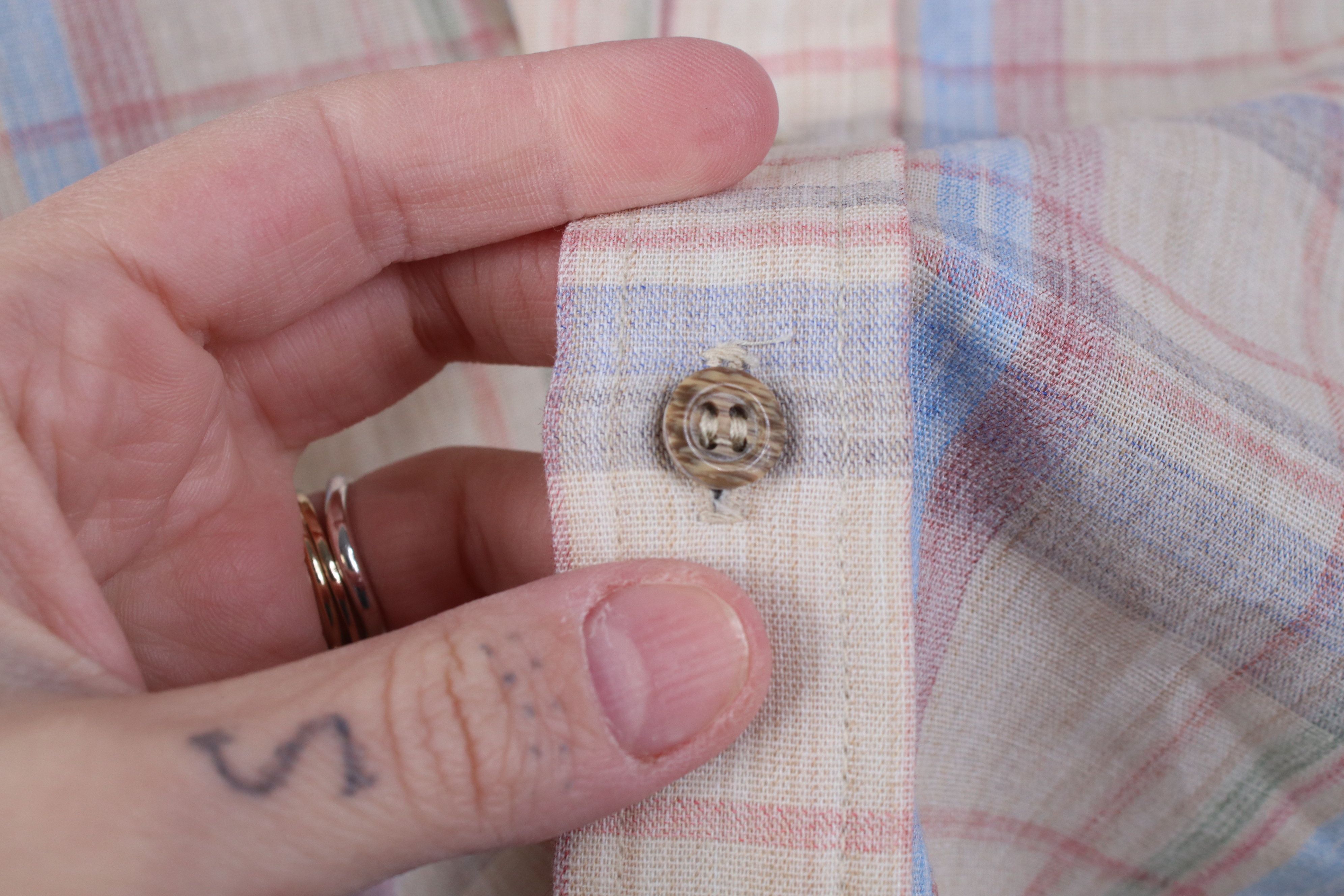 Vintage Vintage 70s Streetwear Madras Short Sleeve Button Shirt Size US L / EU 52-54 / 3 - 6 Thumbnail
