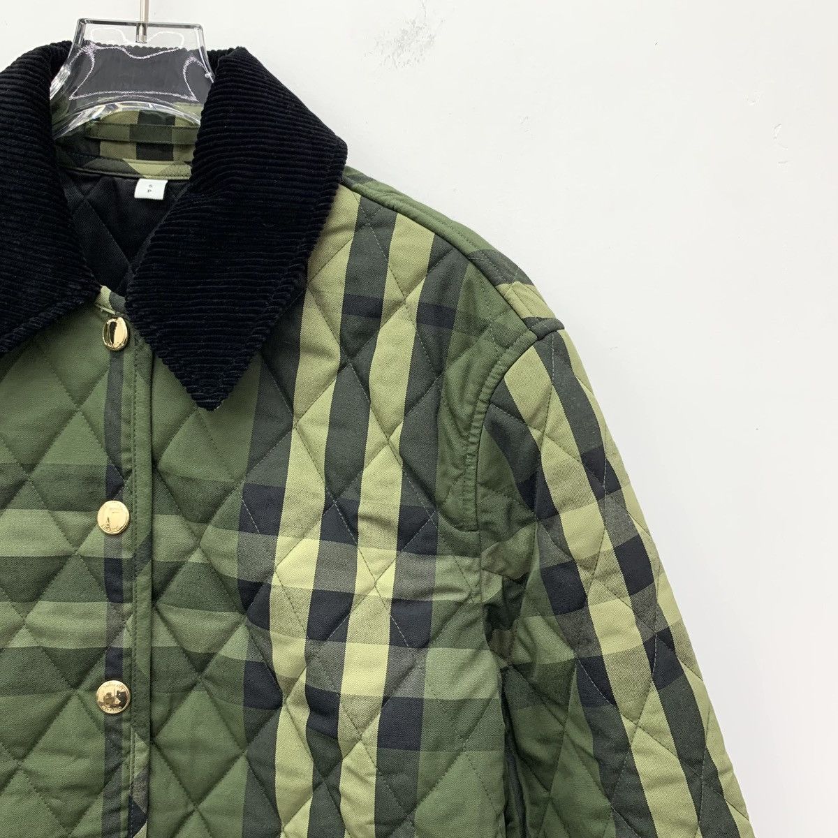 Burberry Burberry army green diamond plaid cotton jacket Size S / US 4 / IT 40 - 3 Thumbnail