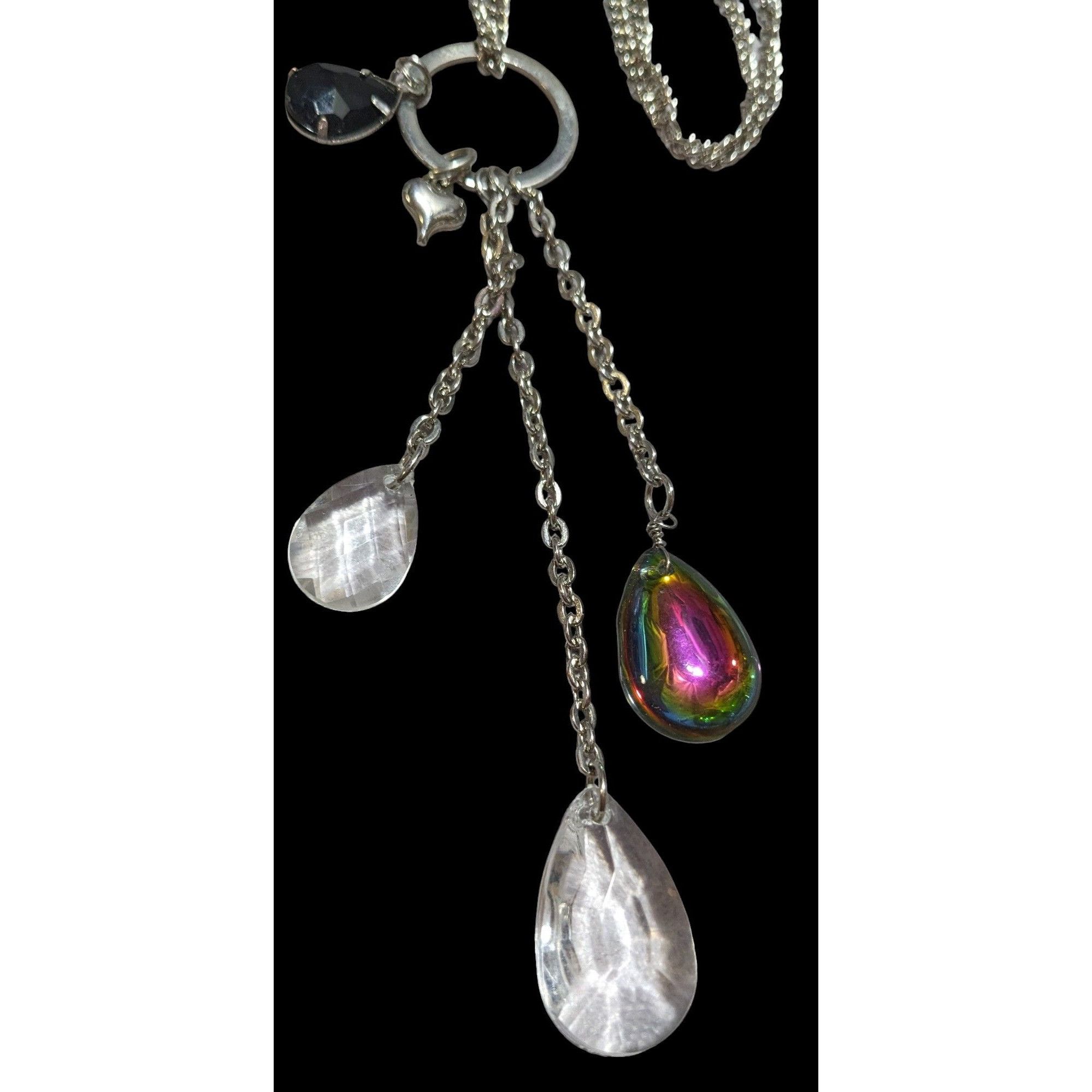Other Silver Rainbow Drop Charm Necklace Size ONE SIZE - 2 Thumbnail