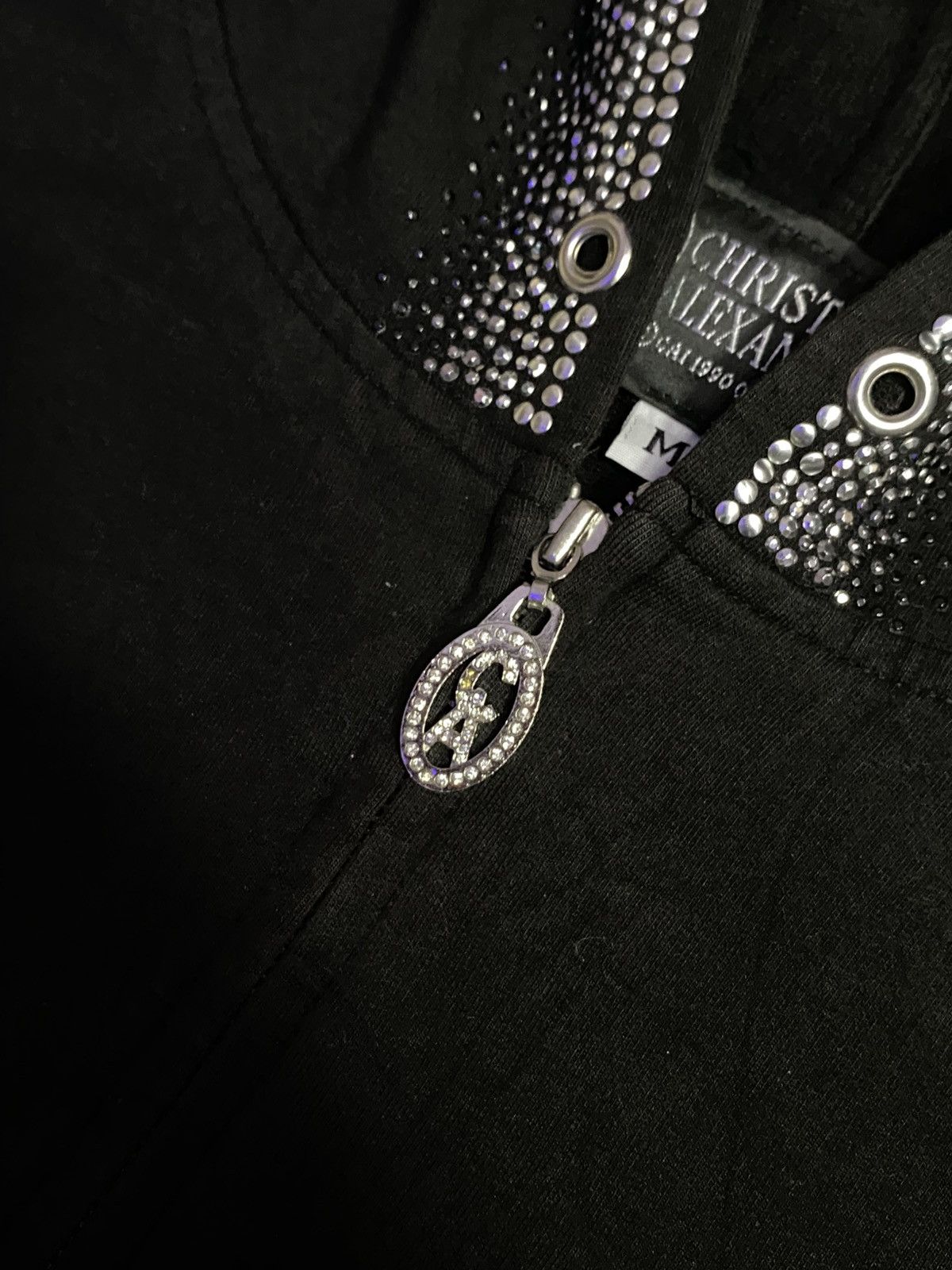 Japanese Brand Christine Alexander Crystal Full Zipper Hoodie Luxury Y2K Size M / US 6-8 / IT 42-44 - 7 Thumbnail