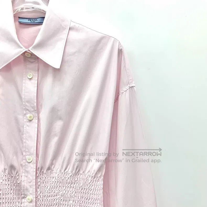 Prada Prada 24 light pink triangle standard cotton lapel single- Size XS / US 0-2 / IT 36-38 - 3 Thumbnail