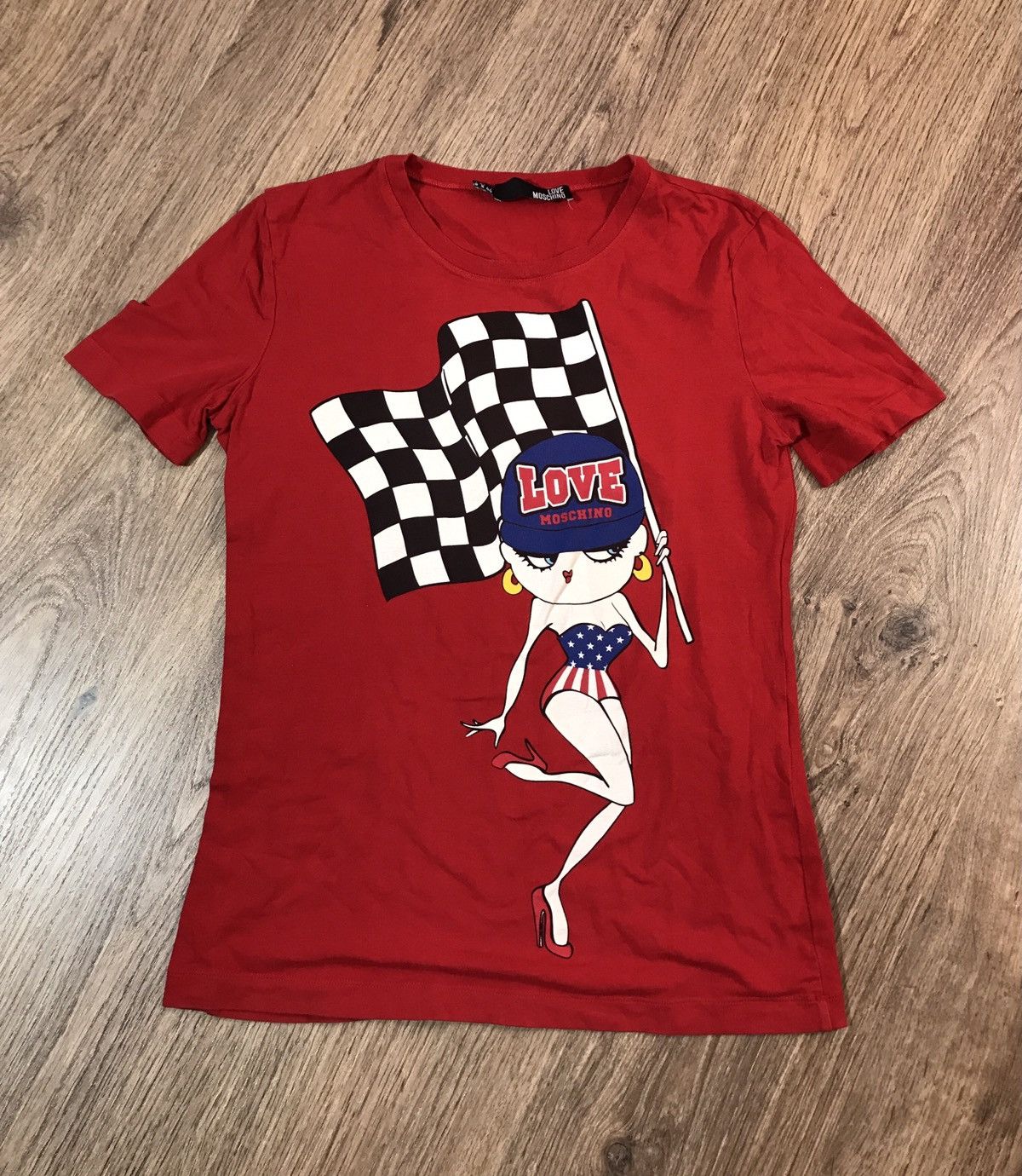 Moschino Love Moschino Big Logo Red T Shirt Size M / US 6-8 / IT 42-44 - 1 Thumbnail