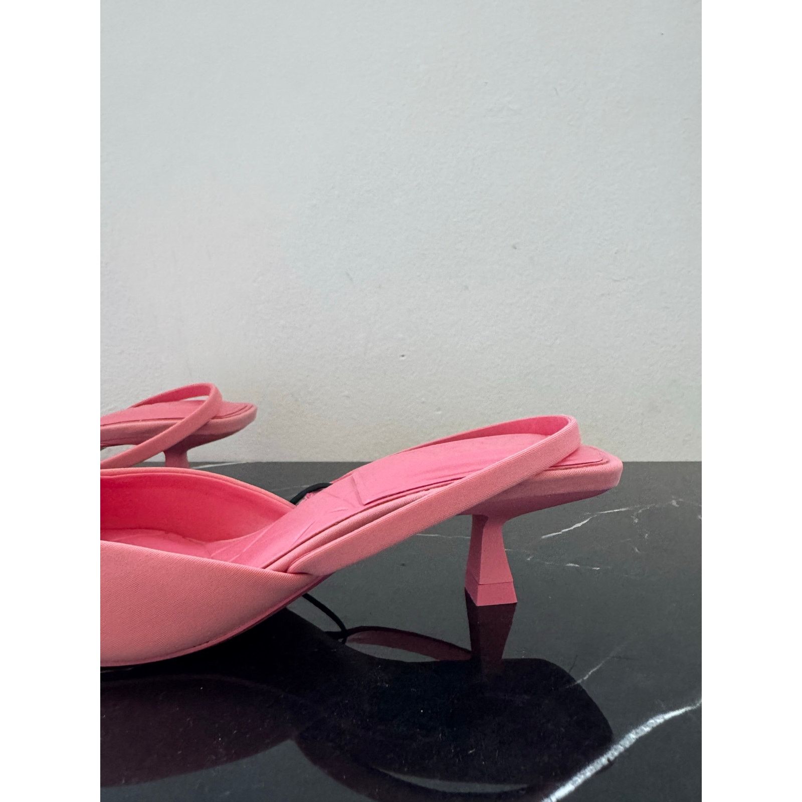 Zara Zara Blush Pink Pointed Toe Slingback Kitten Heels Size US 9 / IT 39 - 8 Thumbnail