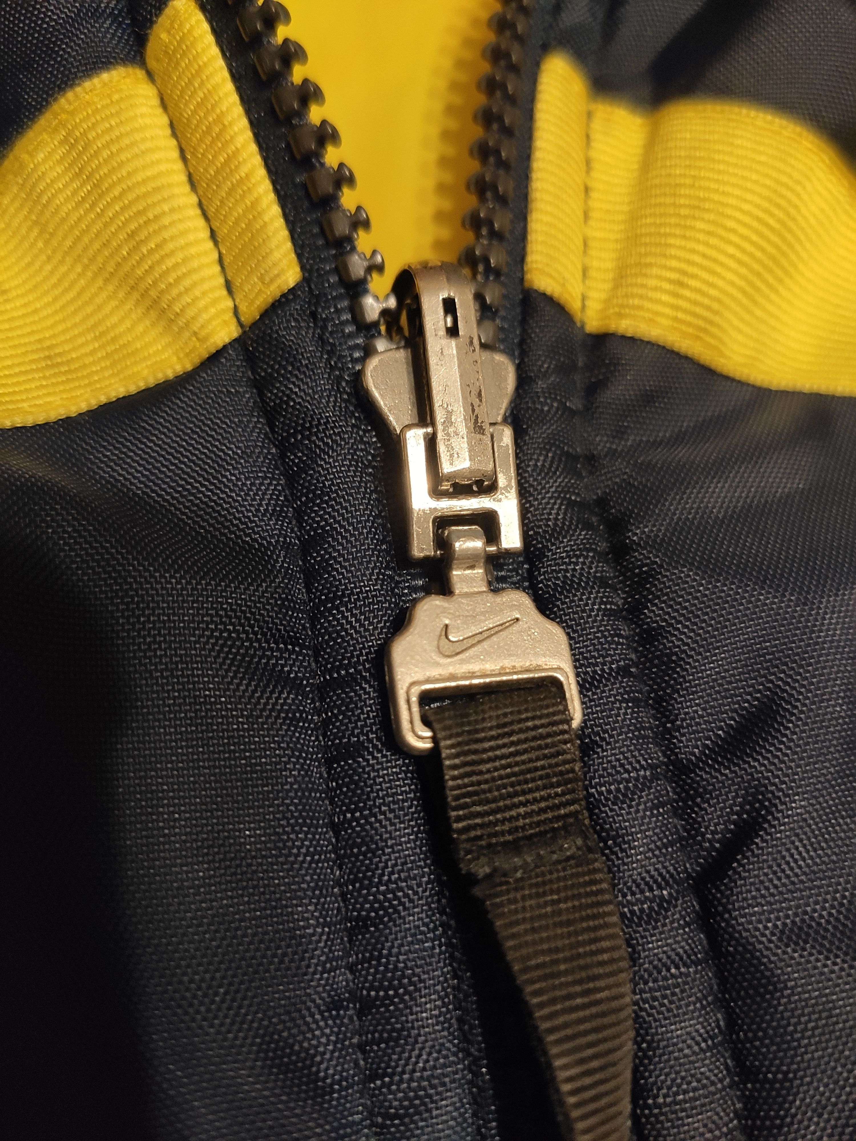 Nike × Vintage Nike reversible navy yellow jacket M swoosh bomber Size US M / EU 48-50 / 2 - 4 Thumbnail