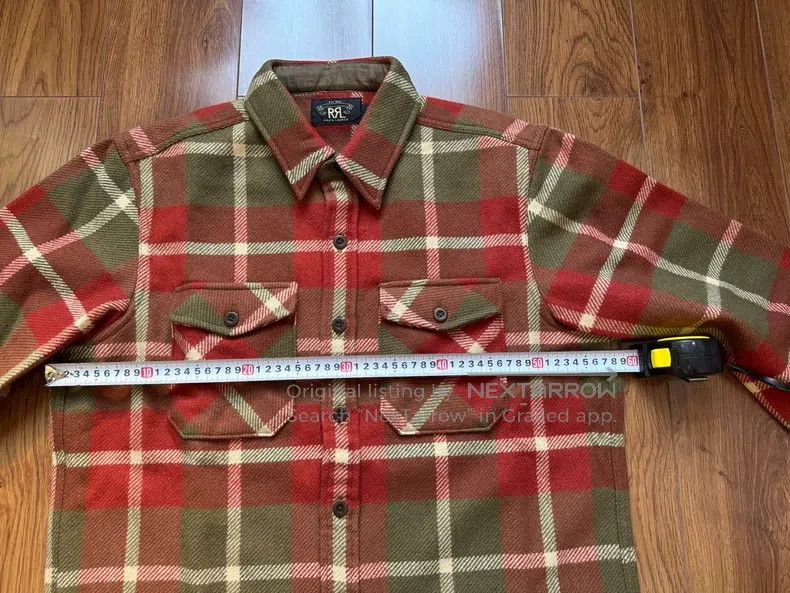 RRL Ralph Lauren RRL Ralph Lauren Thick plaid leather reinforced workwear l Size US L / EU 52-54 / 3 - 5 Thumbnail