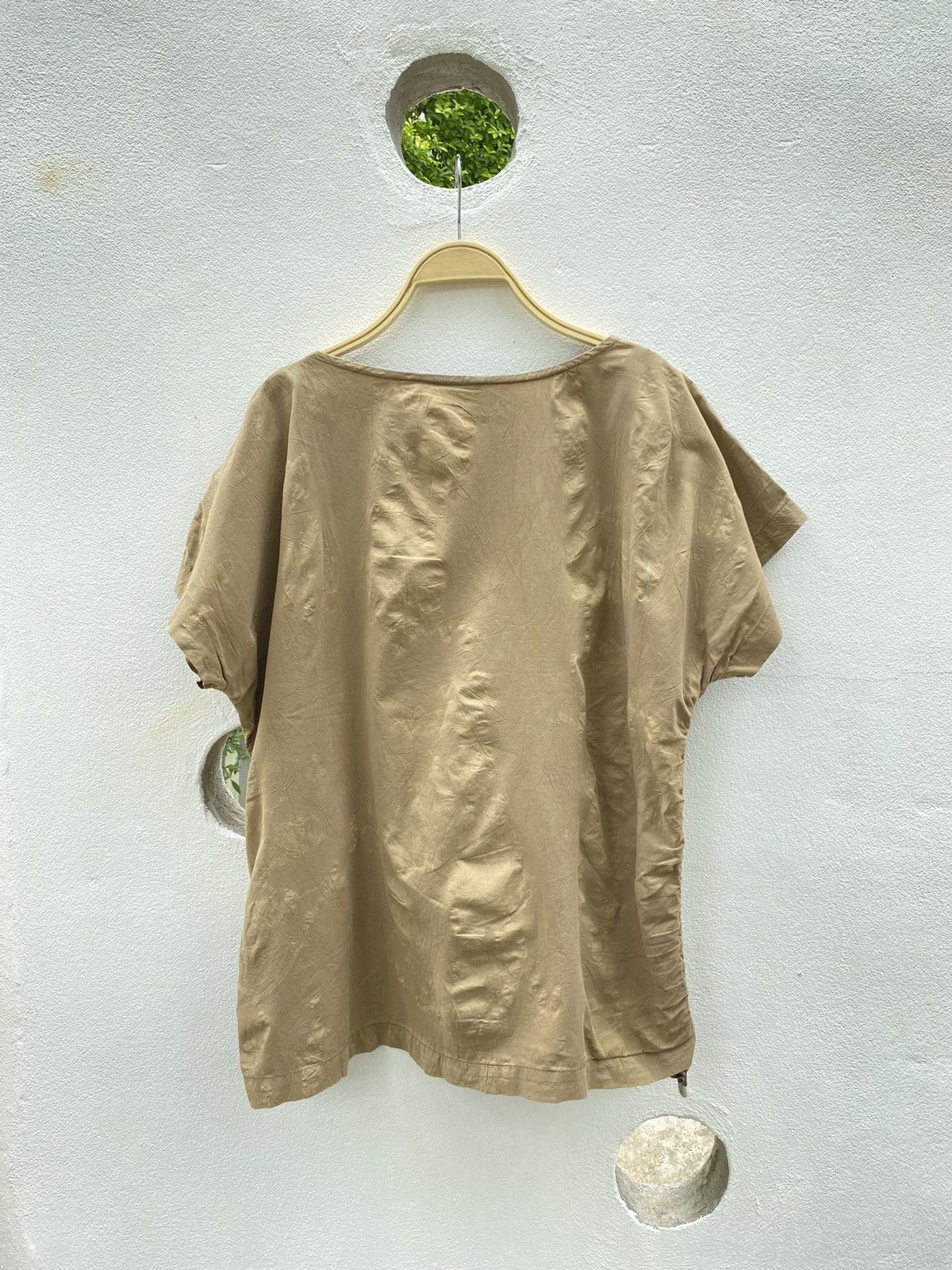 Issey Miyake Issey Miyake vintage 1981 brown blouse Size ONE SIZE - 12 Thumbnail
