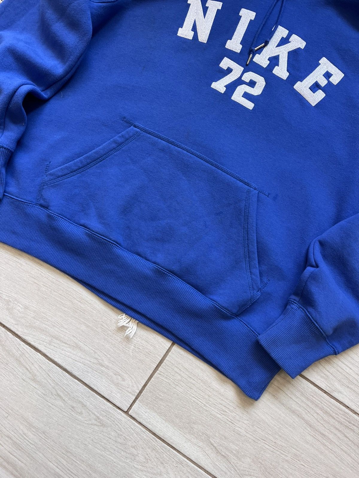 Nike × Vintage Vintage Nike Hoodie Blue big logo fleece sweatshirt Size US L / EU 52-54 / 3 - 6 Thumbnail