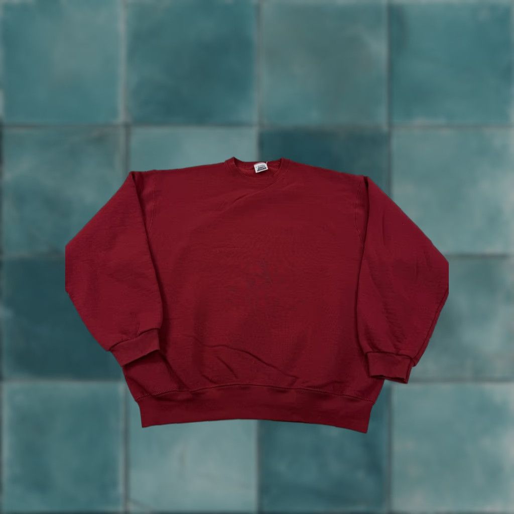 Vintage VINTAGE BVD Sweatshirt Mens Large Red Fleece Crewneck Pullover Blank Made USA Size US L / EU 52-54 / 3 - 1 Thumbnail