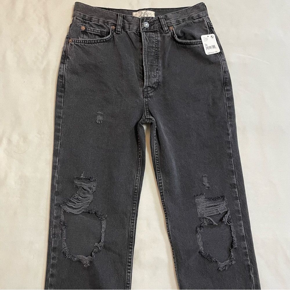 Free People NWT New $98 Free People We The Free Lasso High-Rise Black J Size 26" / US 2 / IT 38 - 5 Thumbnail