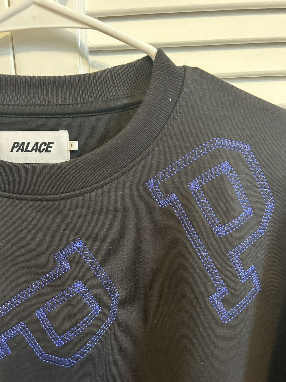 Palace Palace Multi P Flatlock Crew Black Size US L / EU 52-54 / 3 - 2 Thumbnail