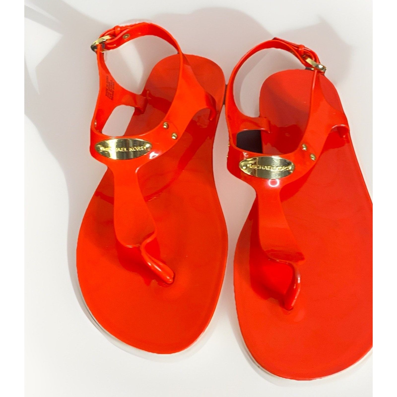 Michael Kors Sz 9 Michael Kors Coral Reef Pink Jelly Gold Plate Sandals Size US 9 / IT 39 - 2 Thumbnail