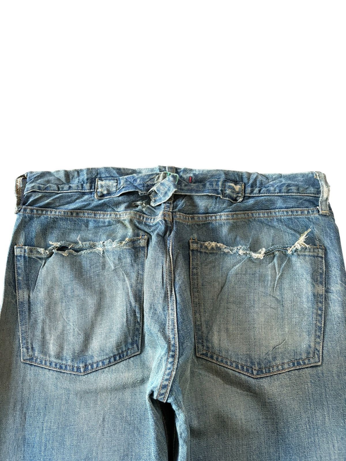 Edwin Vintage Japanese Red Card Buckle Back Mud Wash Distress Jean Size US 34 / EU 50 - 4 Thumbnail