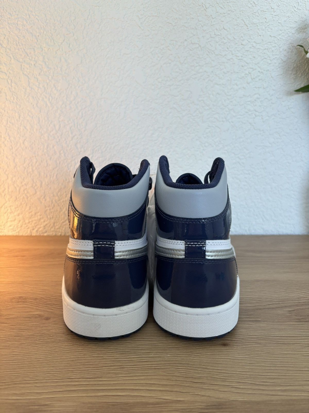 Jordan Brand Nike Air Jordan 1 High Top Golf Shoes Navy White Leather Size US 9 / EU 42 - 4 Thumbnail