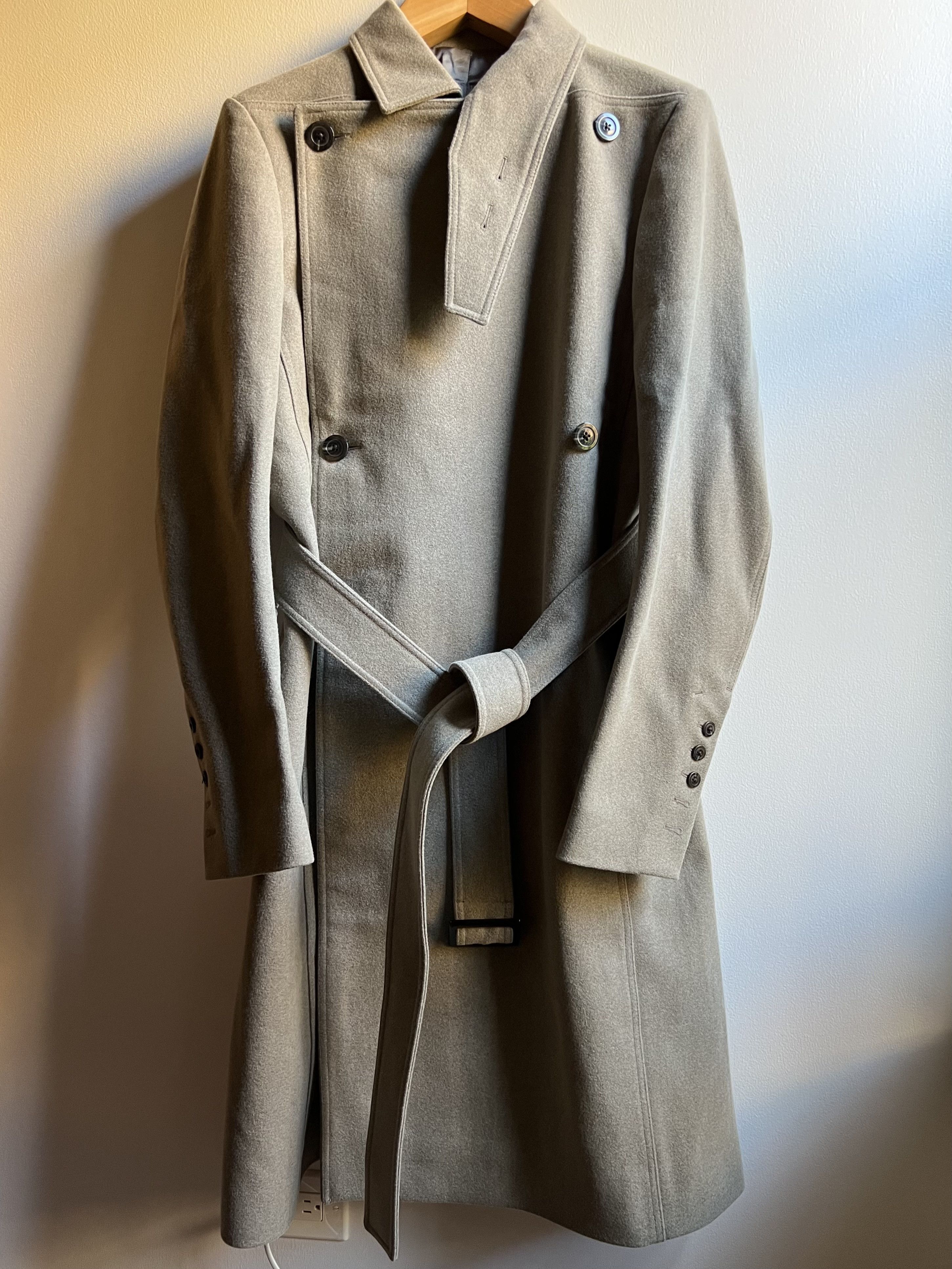 Rick Owens FINAL DROP Strobe Neue coat in WT wool size 48 | Grailed