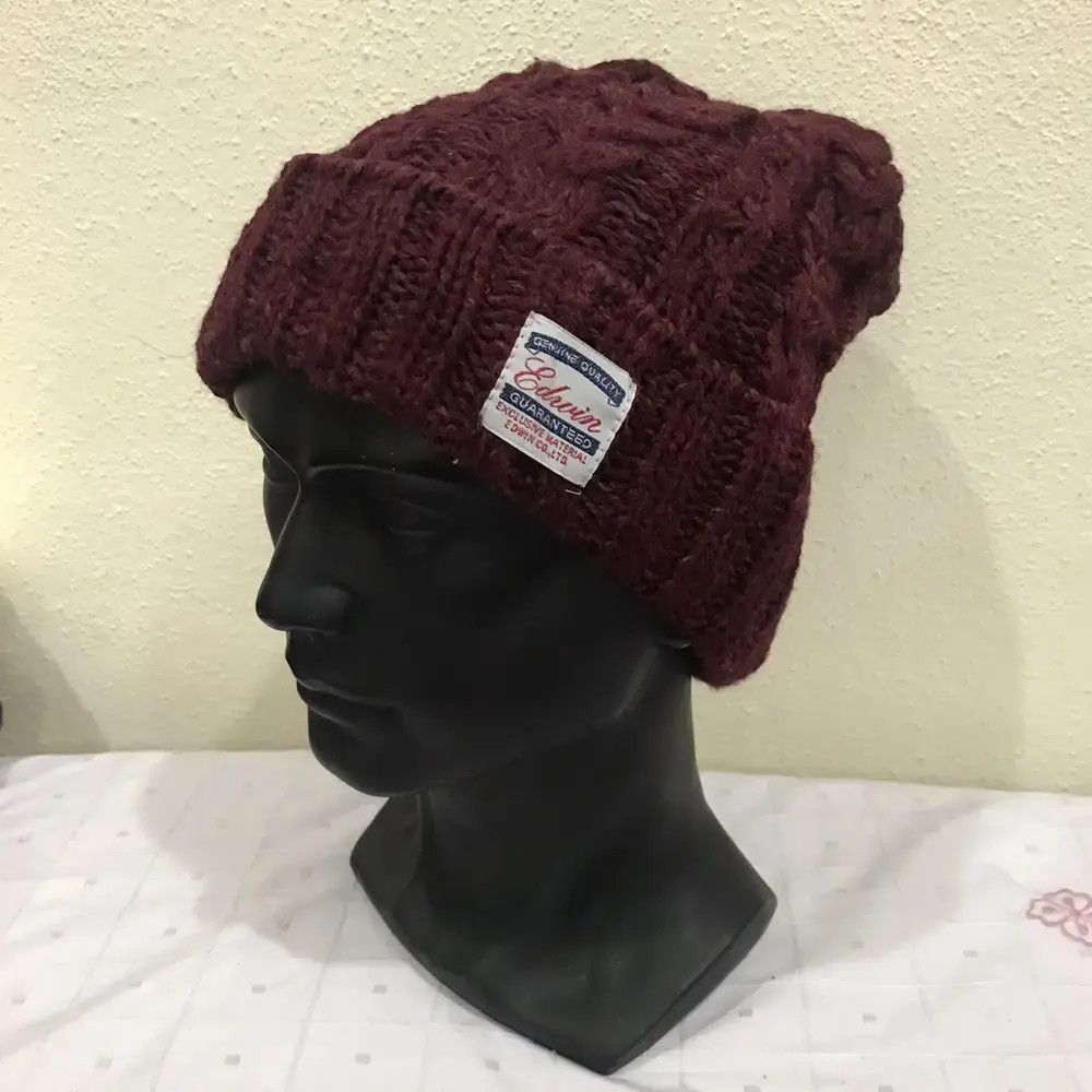 Edwin × Vintage Edwin Knit Beanie Hat Size ONE SIZE - 2 Thumbnail