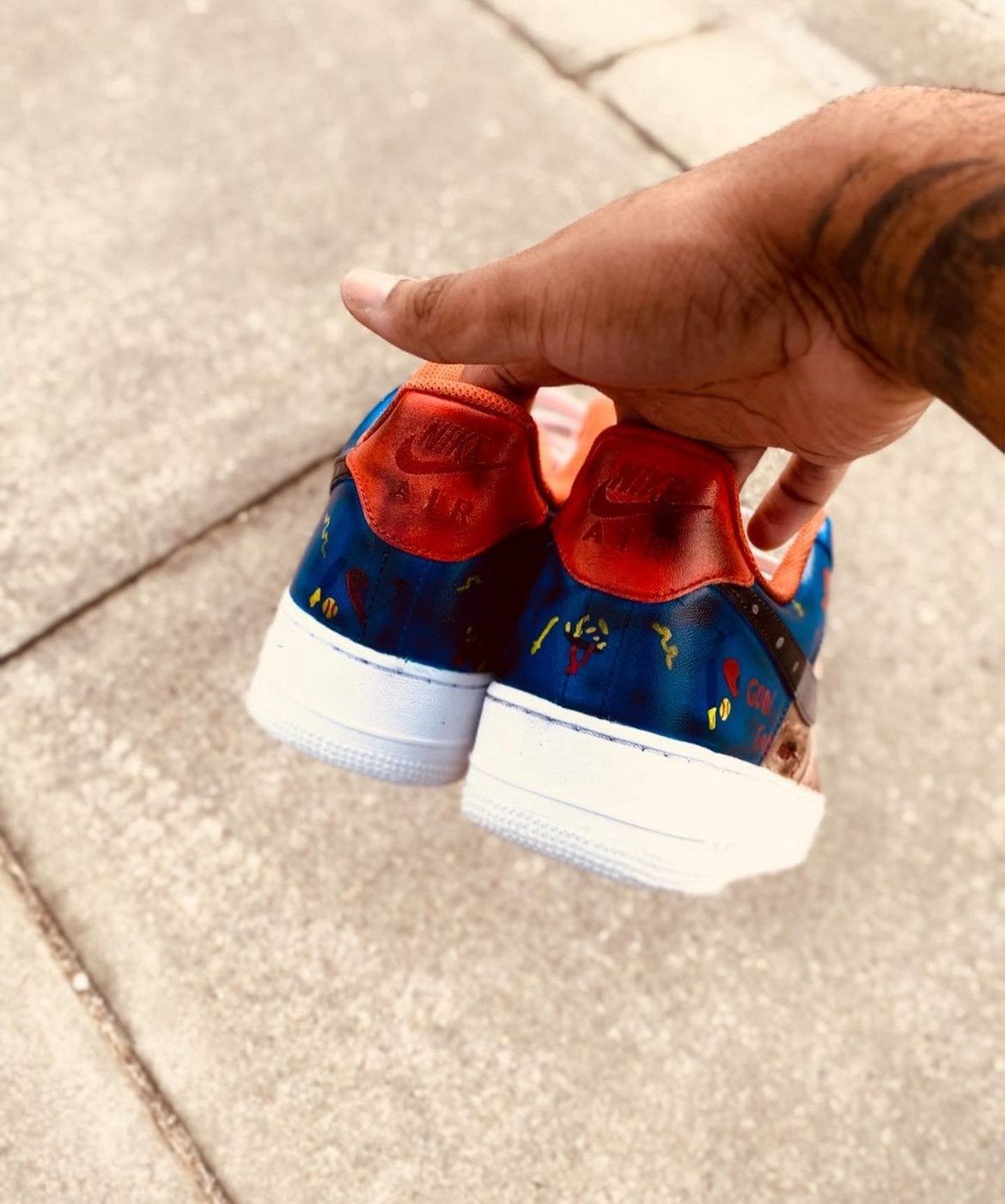 Nike CUSTOM CHUCKY AIR FORCE ONES Size US 12 / EU 45 - 3 Thumbnail