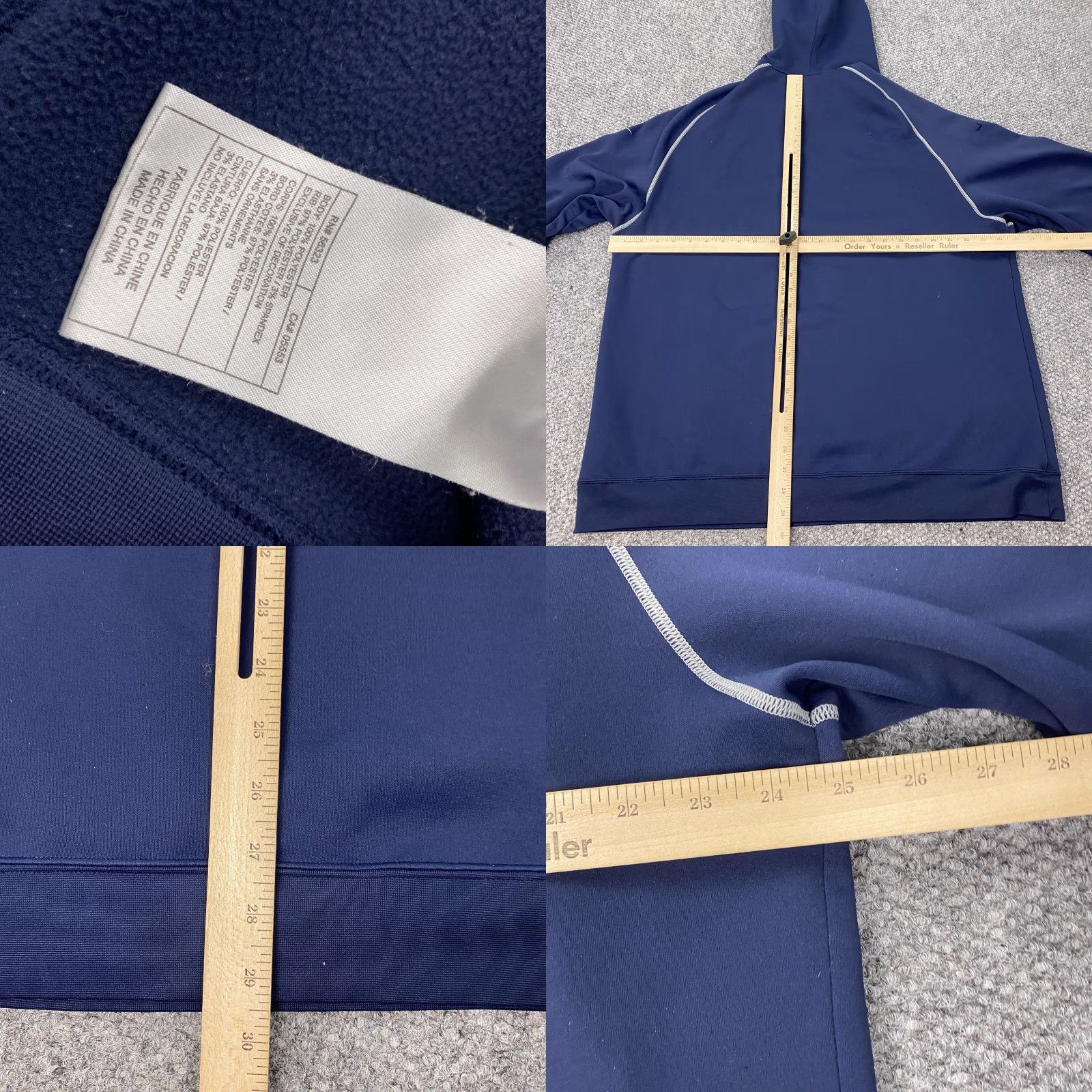 Nike Nike NikeFIT Therma Hoodie Mens 2XL Navy Blue Pullover Sweatshirt Logo Graphic Print Pockets Hooded Fleece Polyester Size US XXL / EU 58 / 5 - 9 Thumbnail